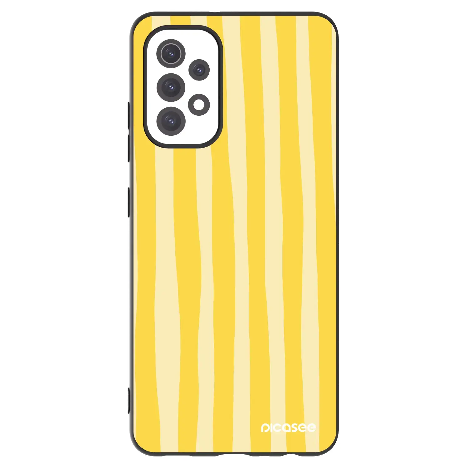 Silikonový černý obal pro Samsung Galaxy A32 5G A326B - Lines lemon