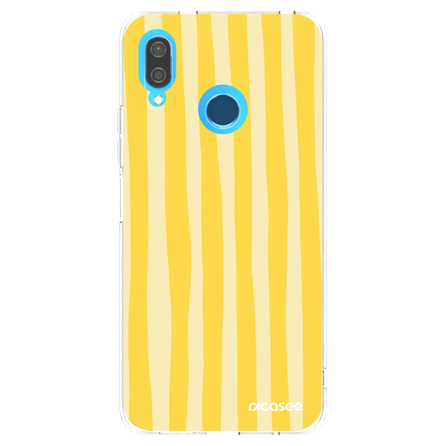 Silikonový průhledný obal pro Huawei P20 Lite - Lines lemon