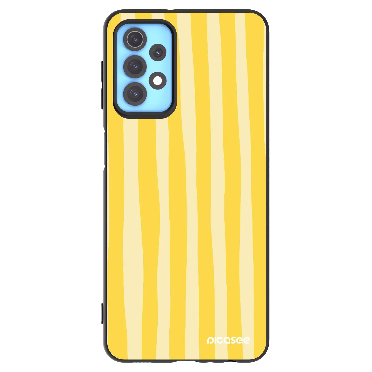 Silikonový černý obal pro Samsung Galaxy A32 4G SM-A325F - Lines lemon