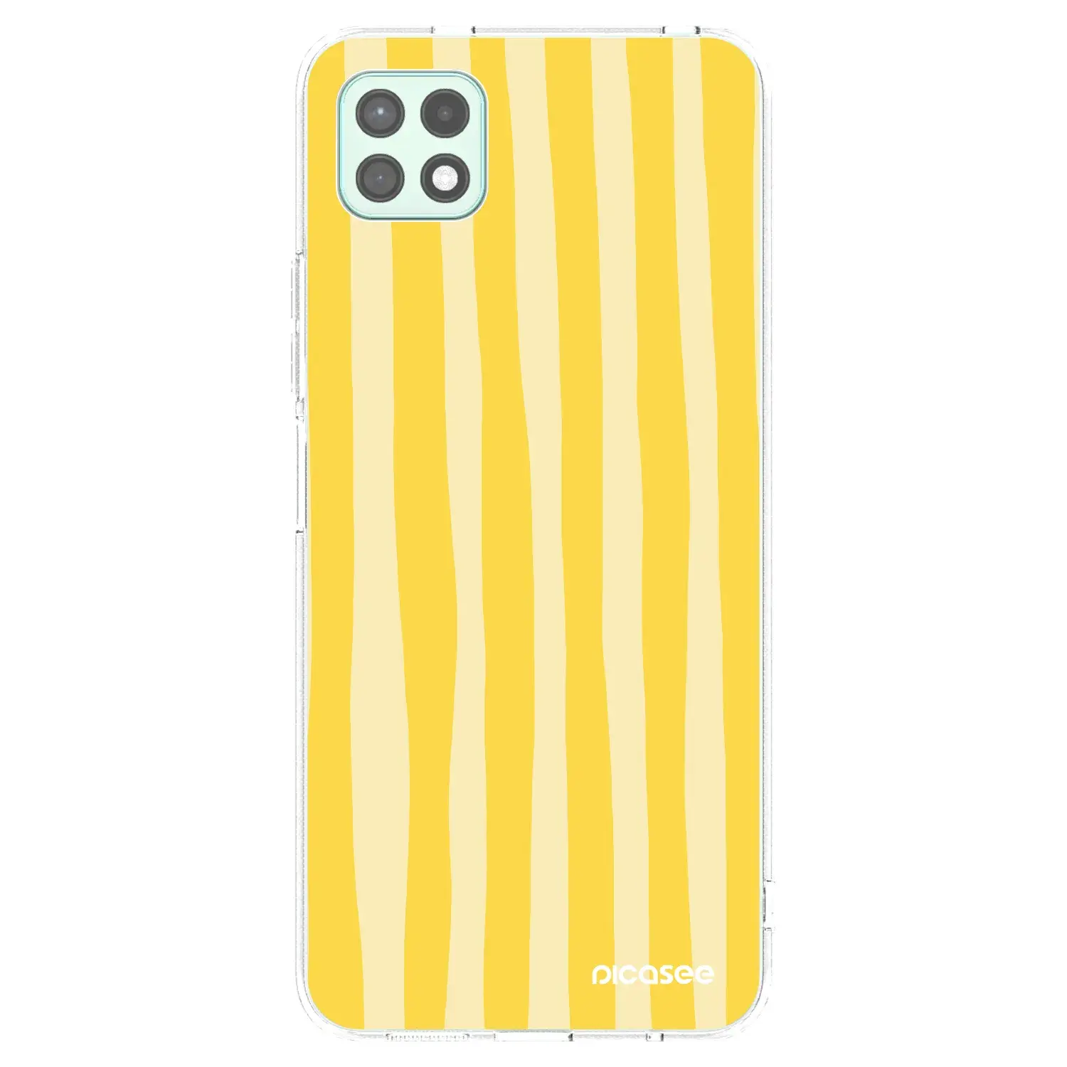 Silikonový průhledný obal pro Samsung Galaxy A22 A226B 5G - Lines lemon