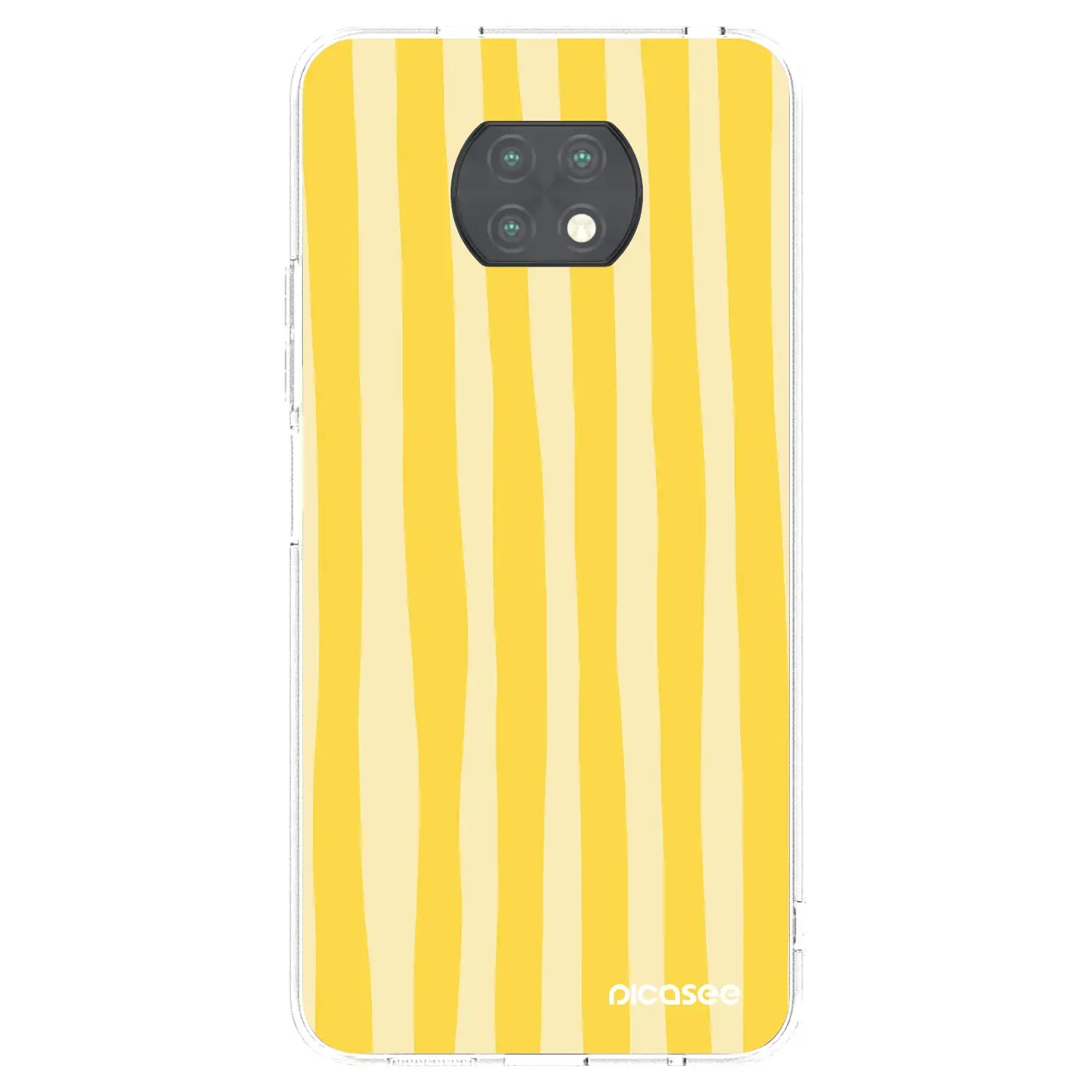 Silikonový průhledný obal pro Xiaomi Redmi Note 9T - Lines lemon