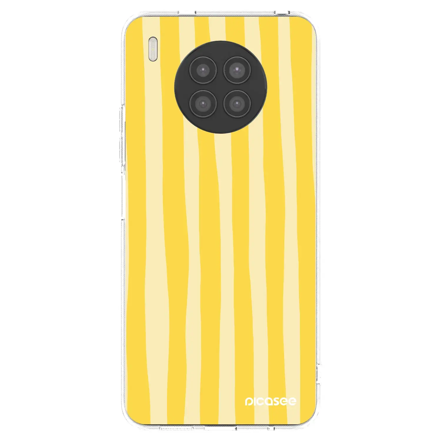 Silikonový průhledný obal pro Huawei Nova 8i - Lines lemon