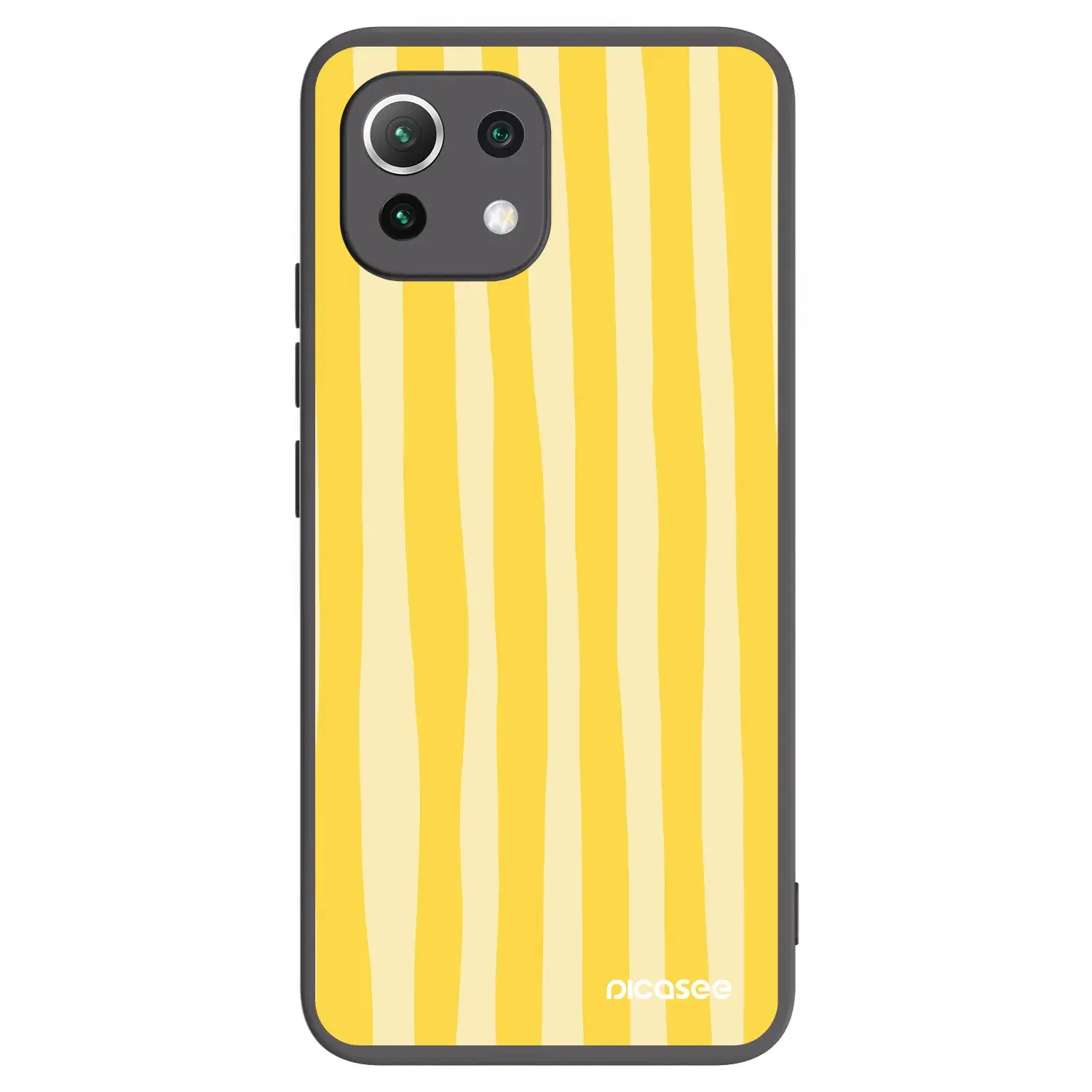 Silikonový černý obal pro Xiaomi 11 Lite 5G NE - Lines lemon