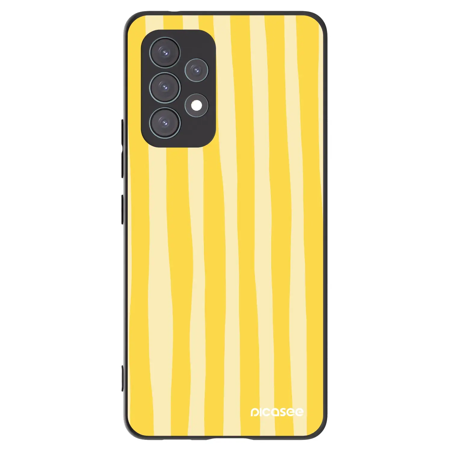 Silikonový černý obal pro Samsung Galaxy A53 5G A536 - Lines lemon
