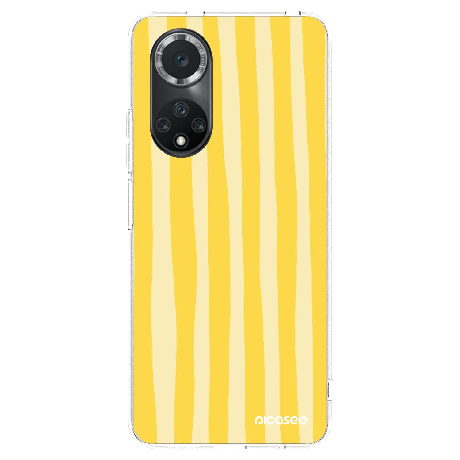 Silikonový průhledný obal pro Huawei Nova 9 SE - Lines lemon