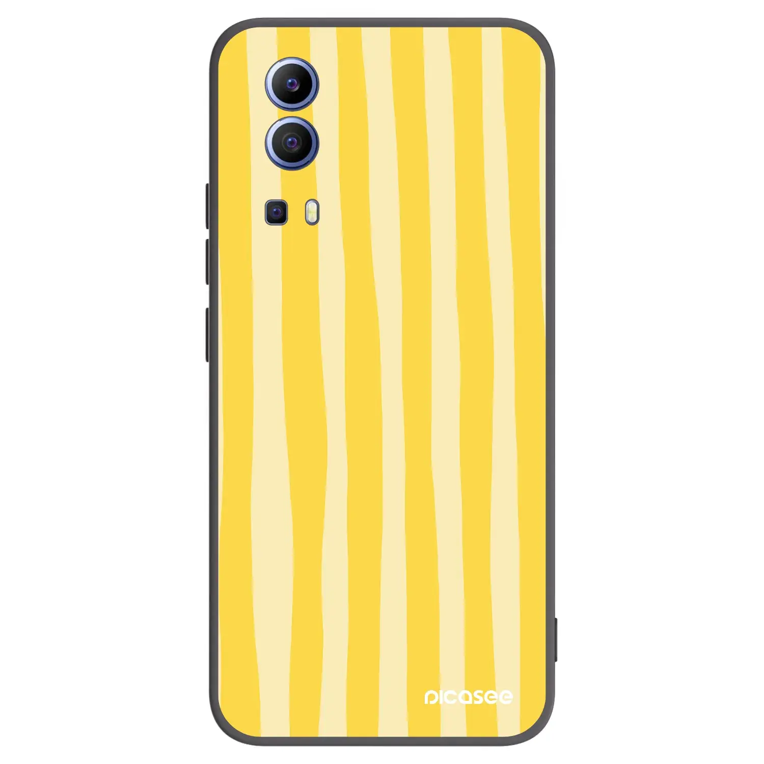 Silikonový černý obal pro Vivo Y52 5G - Lines lemon