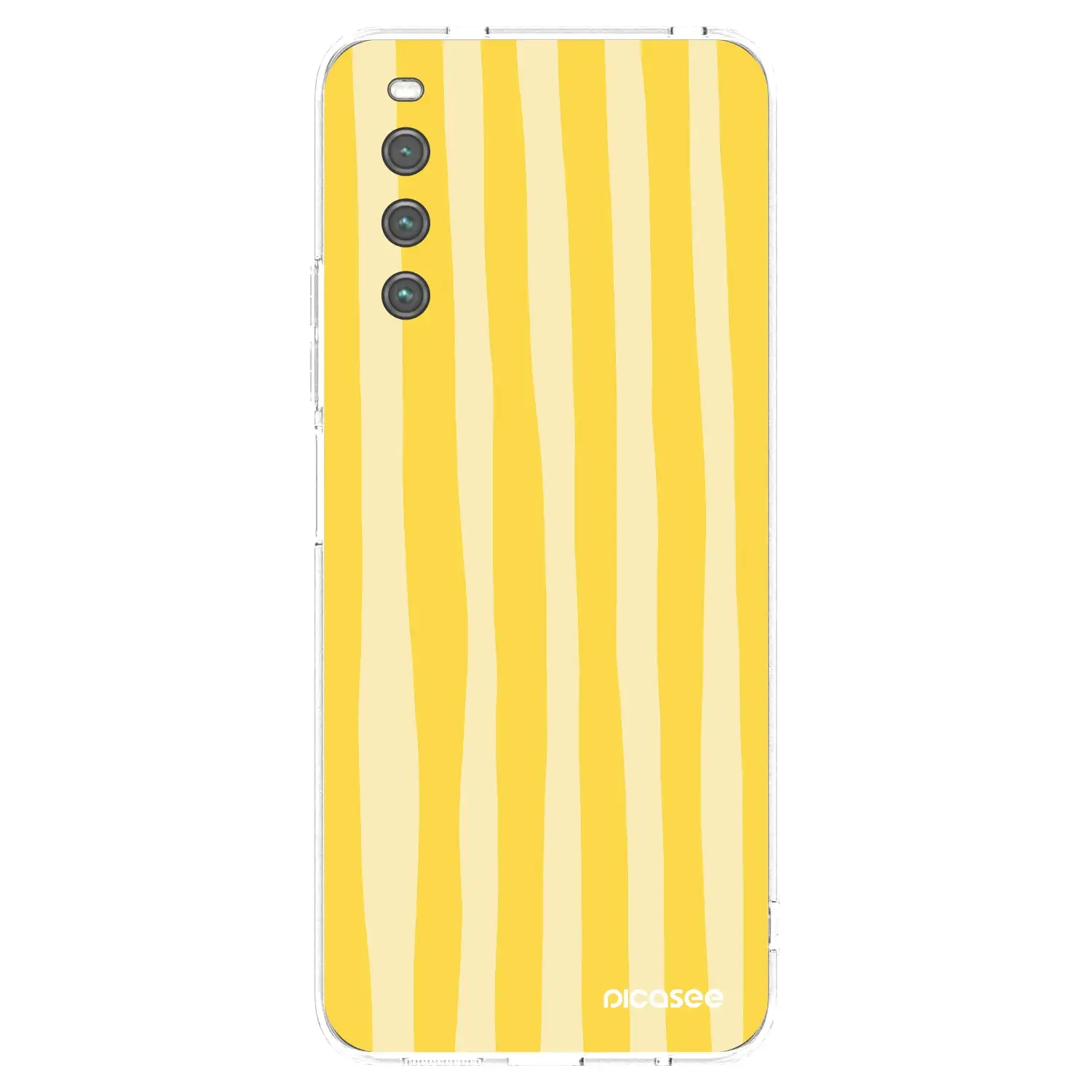 Silikonový průhledný obal pro Sony Xperia 10 IV 5G - Lines lemon
