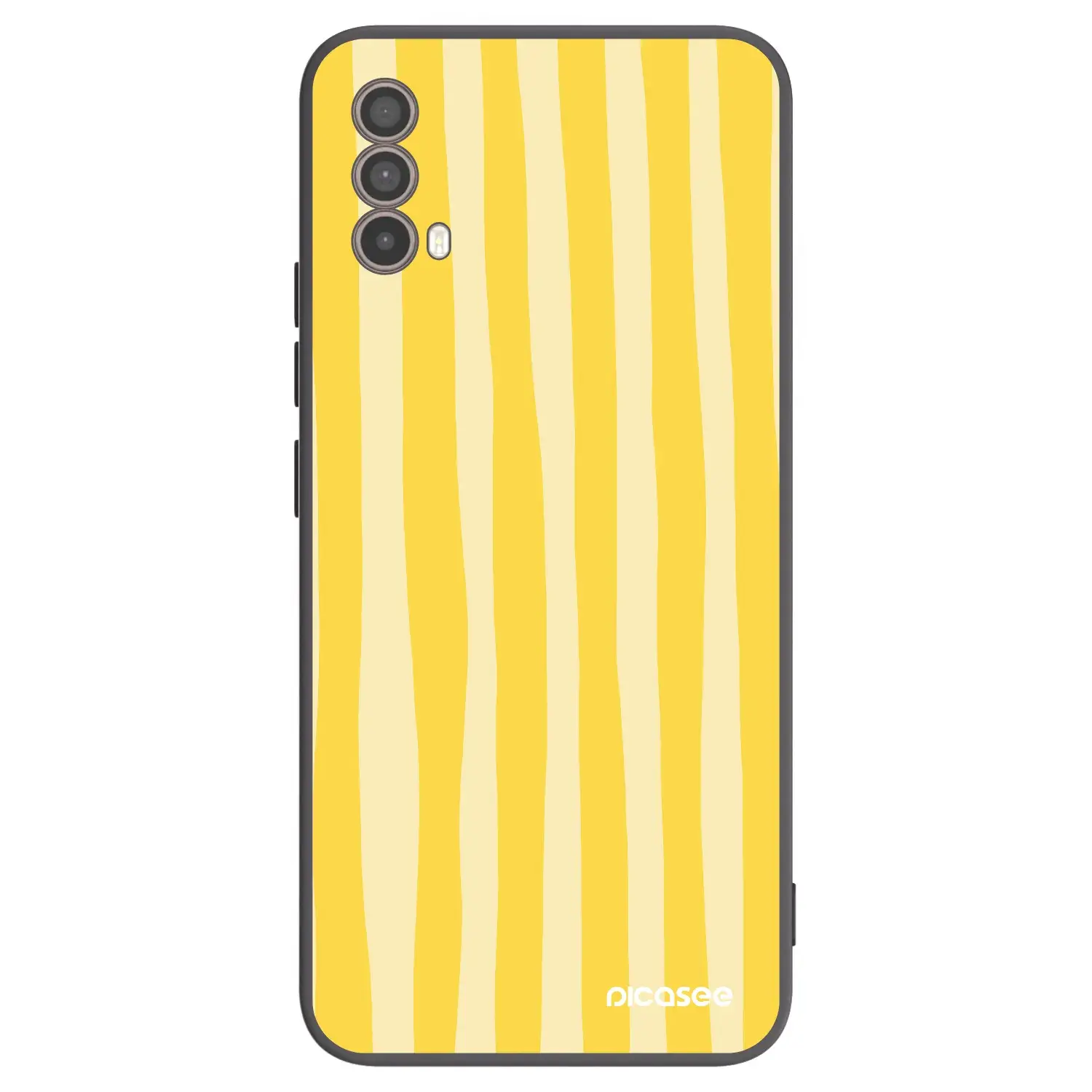 Silikonový černý obal pro Motorola Moto E40 - Lines lemon
