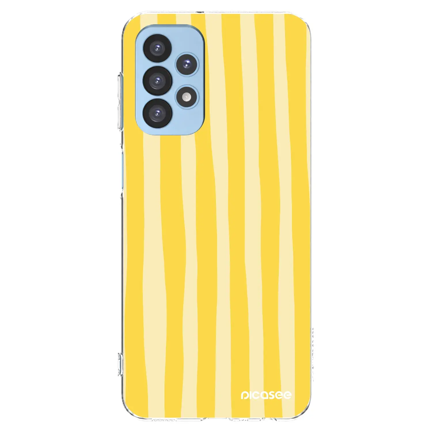 Silikonový průhledný obal pro Samsung Galaxy A23 A235F 4G - Lines lemon