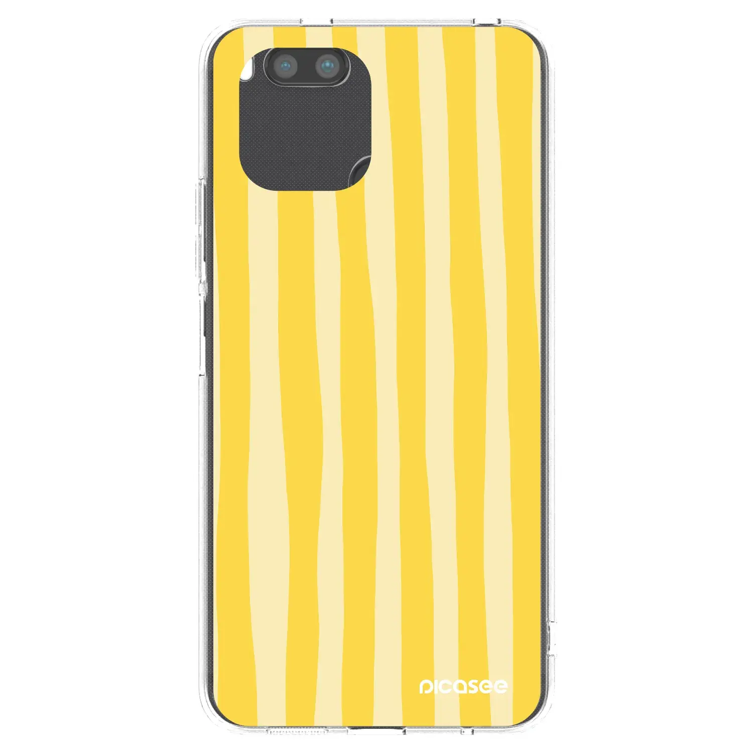 Silikonový průhledný obal pro Xiaomi Redmi A1 - Lines lemon