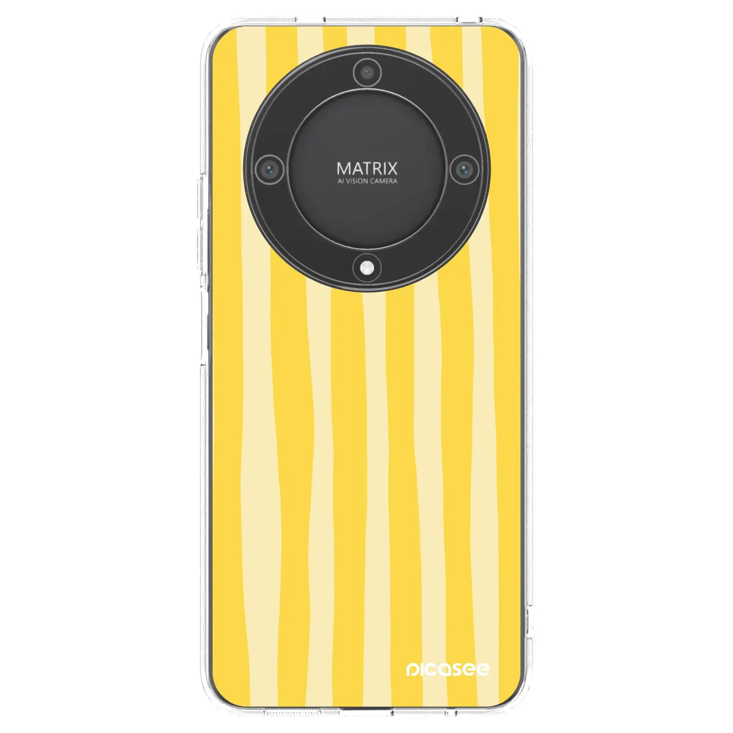 Silikonový průhledný obal pro Honor Magic5 Lite 5G - Lines lemon