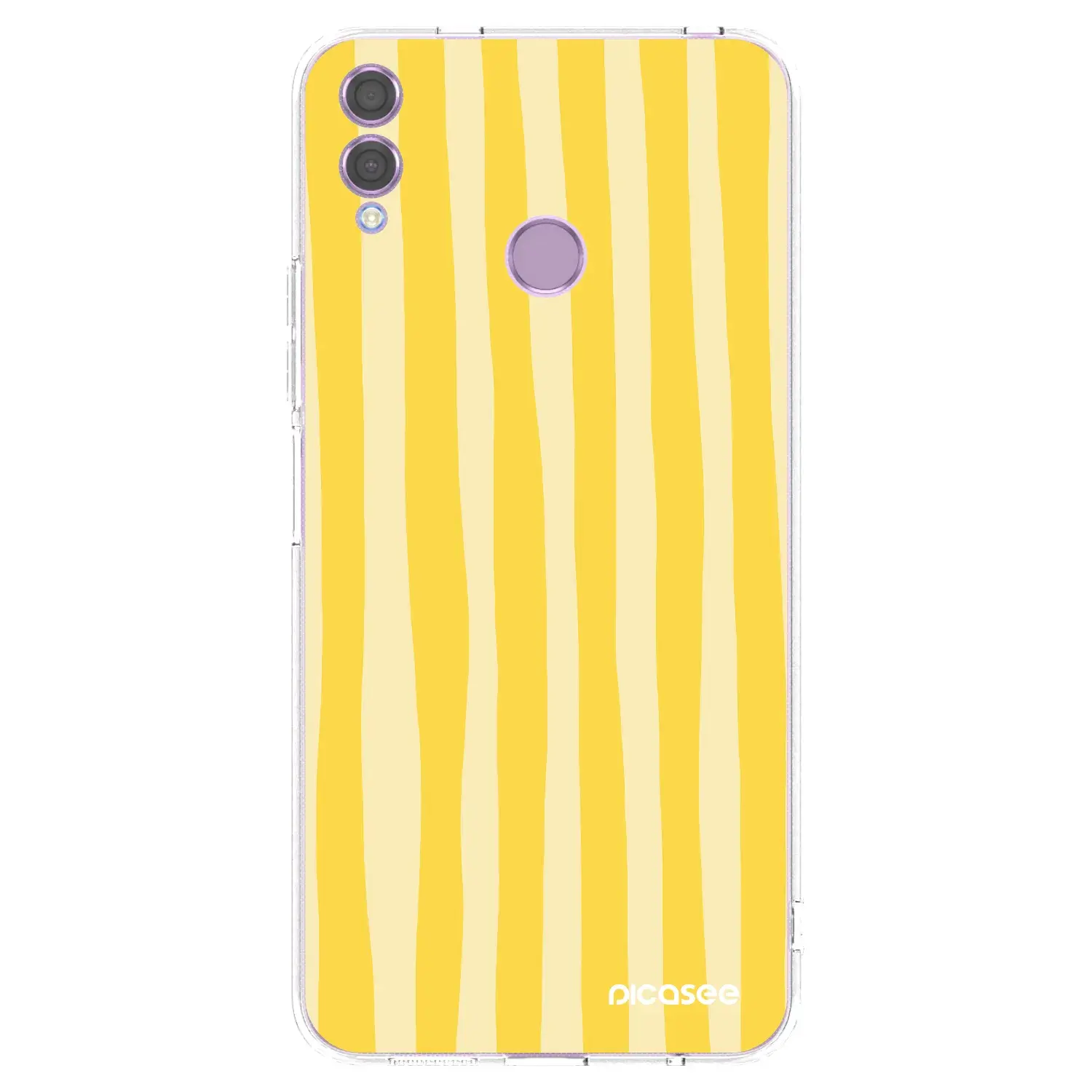 Silikonový průhledný obal pro Honor 8X - Lines lemon