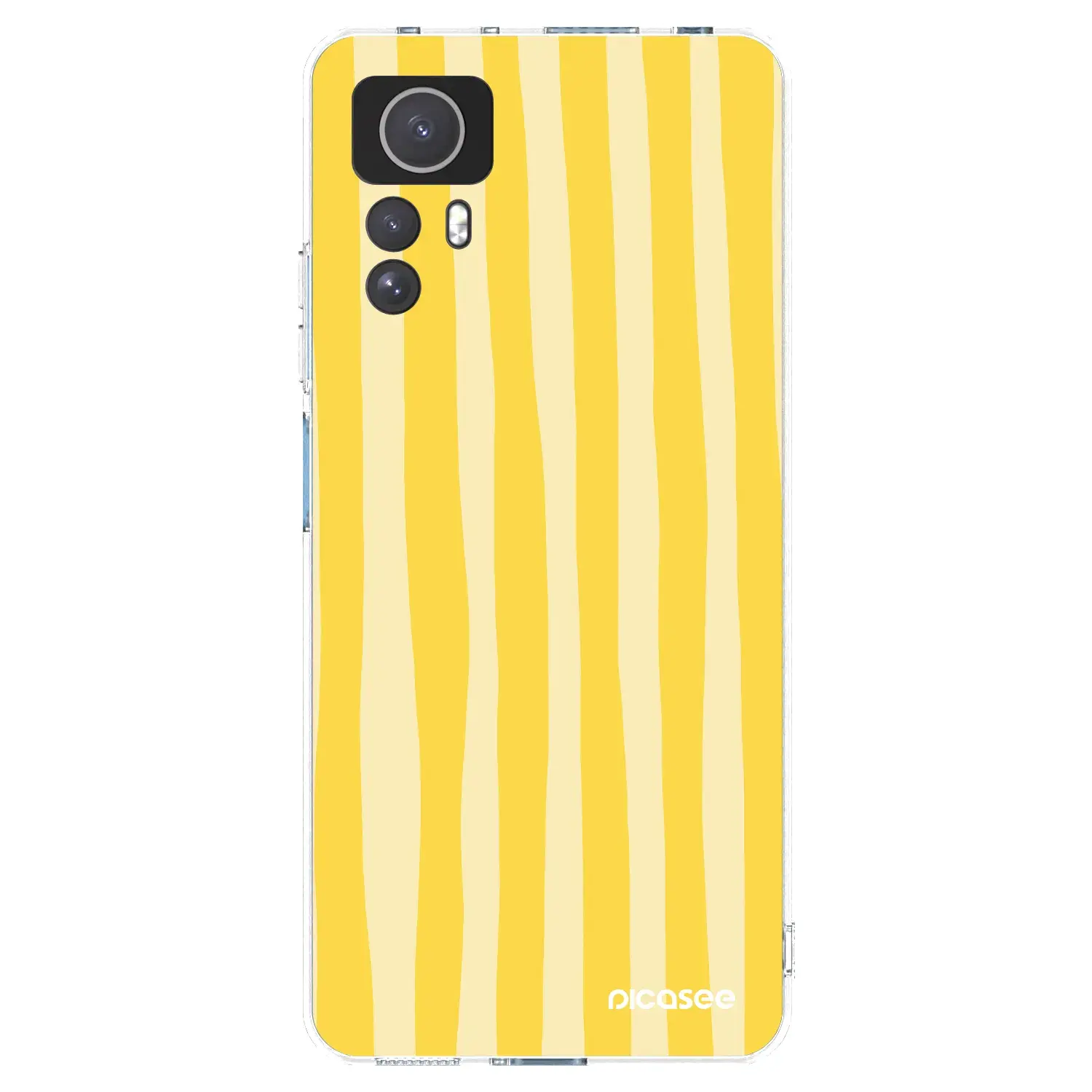 Silikonový průhledný obal pro Xiaomi Redmi Note 12S - Lines lemon