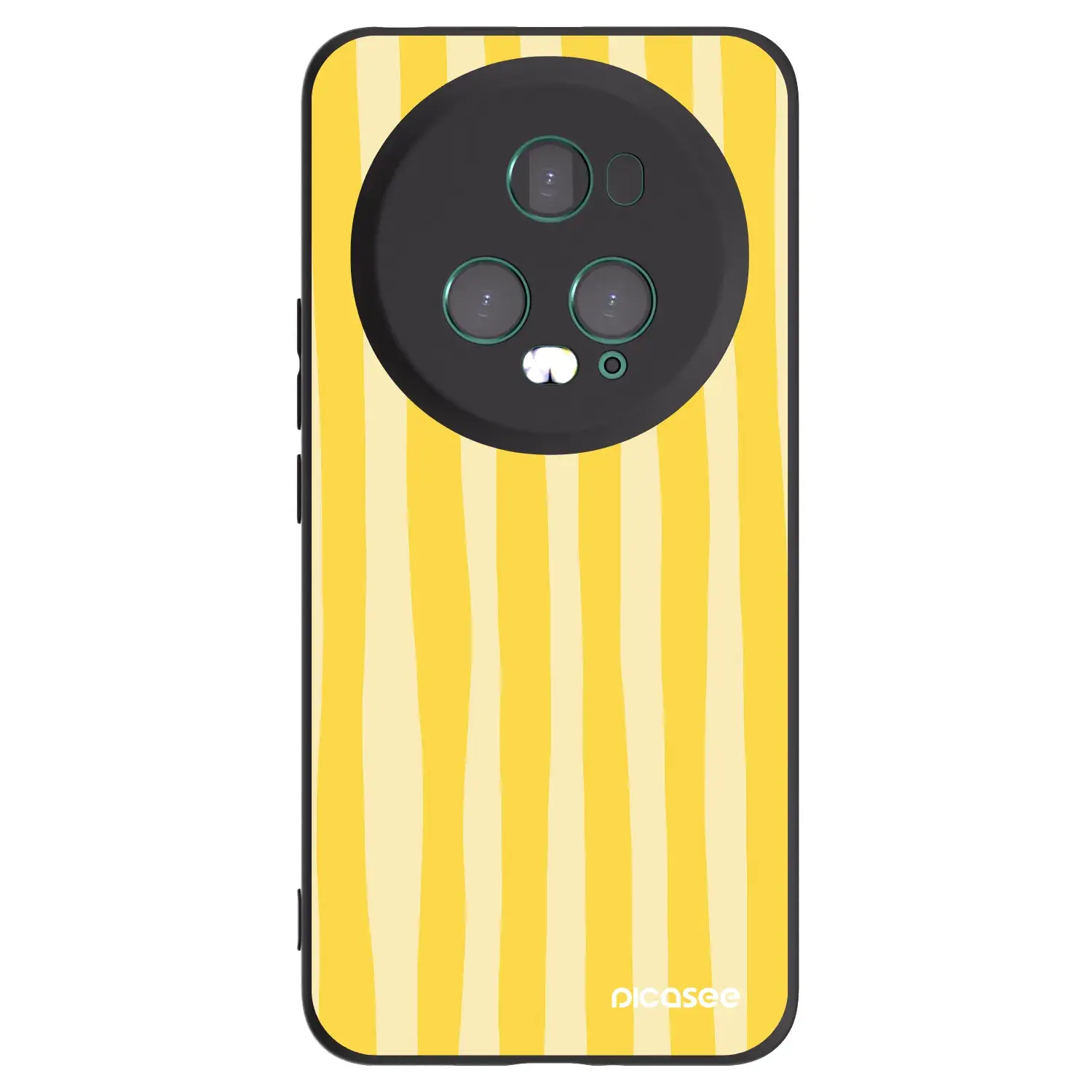 Silikonový černý obal pro Honor Magic5 Pro - Lines lemon