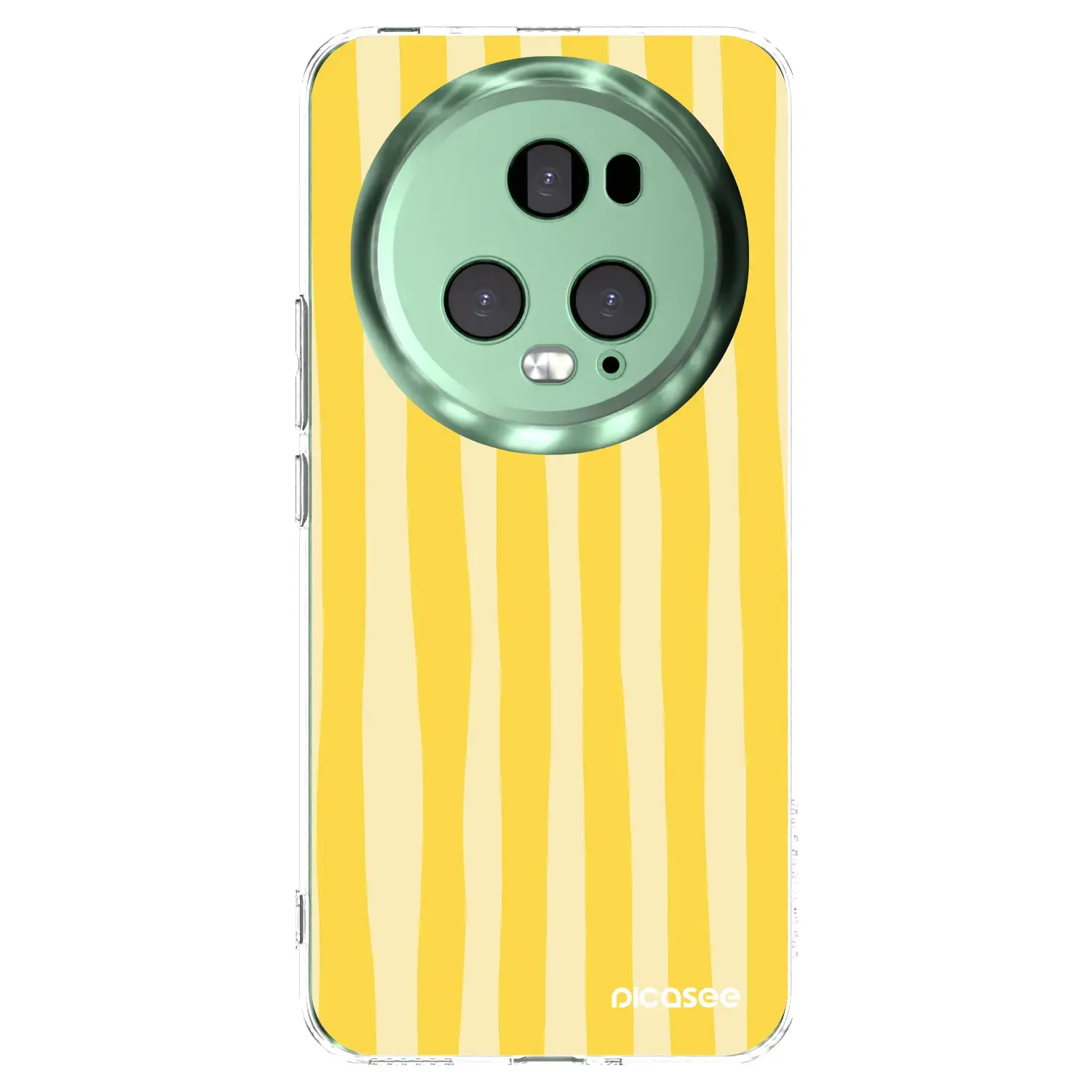 Silikonový průhledný obal pro Honor Magic5 Pro - Lines lemon