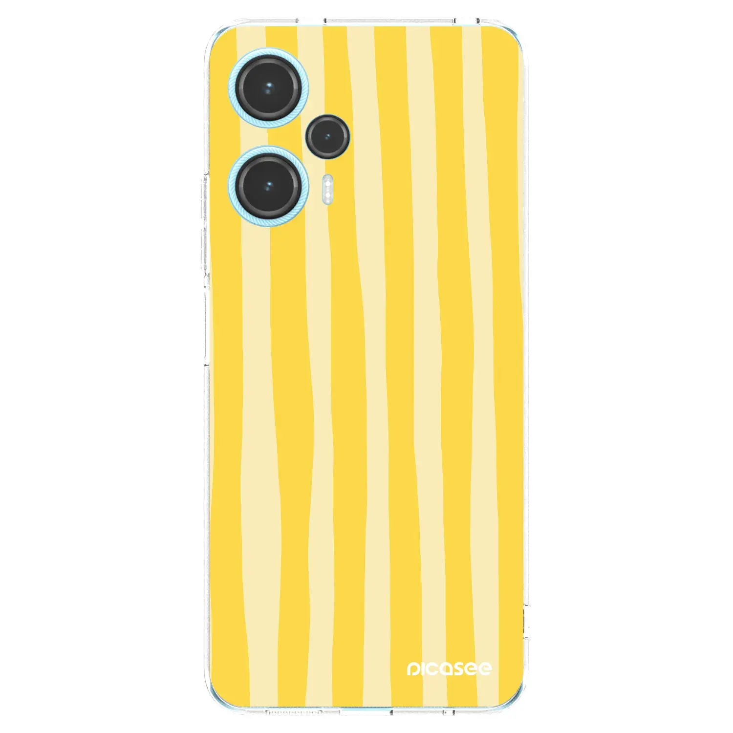 Silikonový průhledný obal pro Xiaomi Poco F5 - Lines lemon