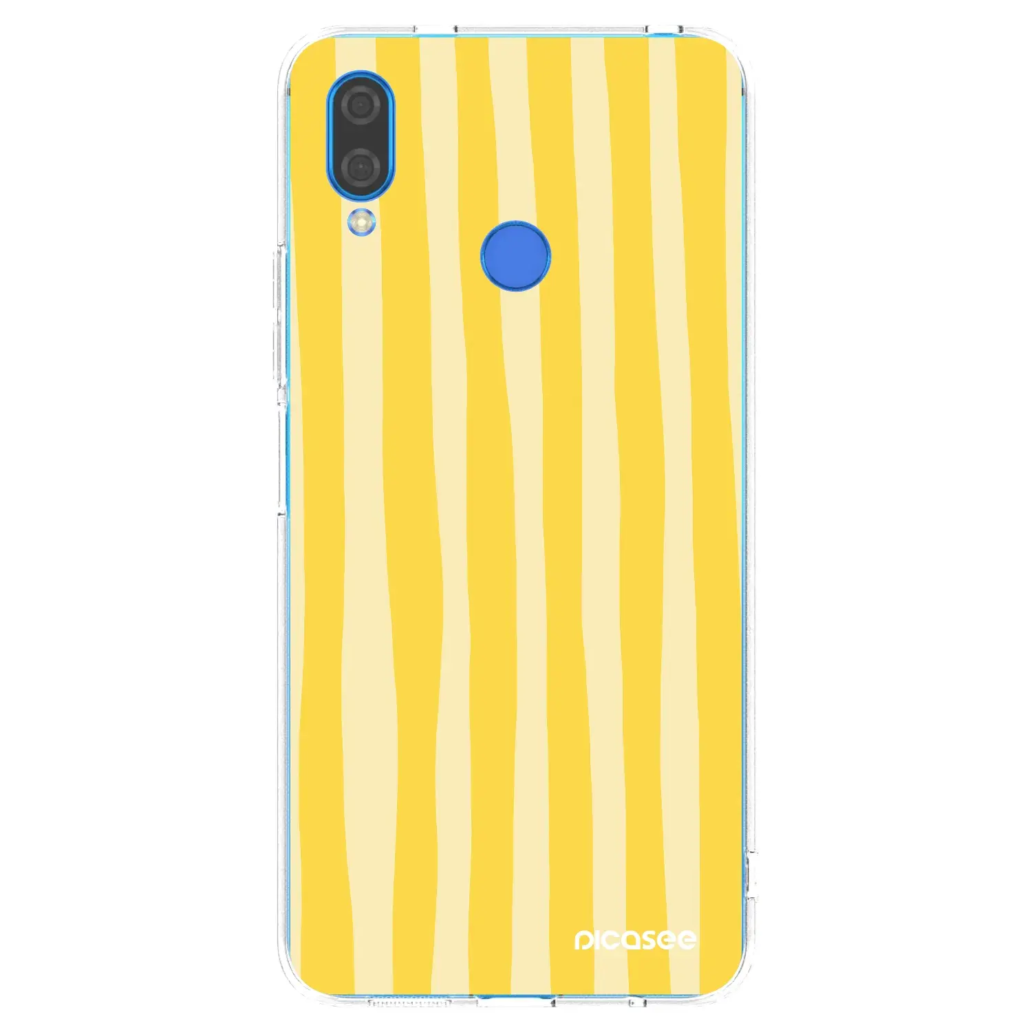Silikonový průhledný obal pro Huawei Nova 3i - Lines lemon