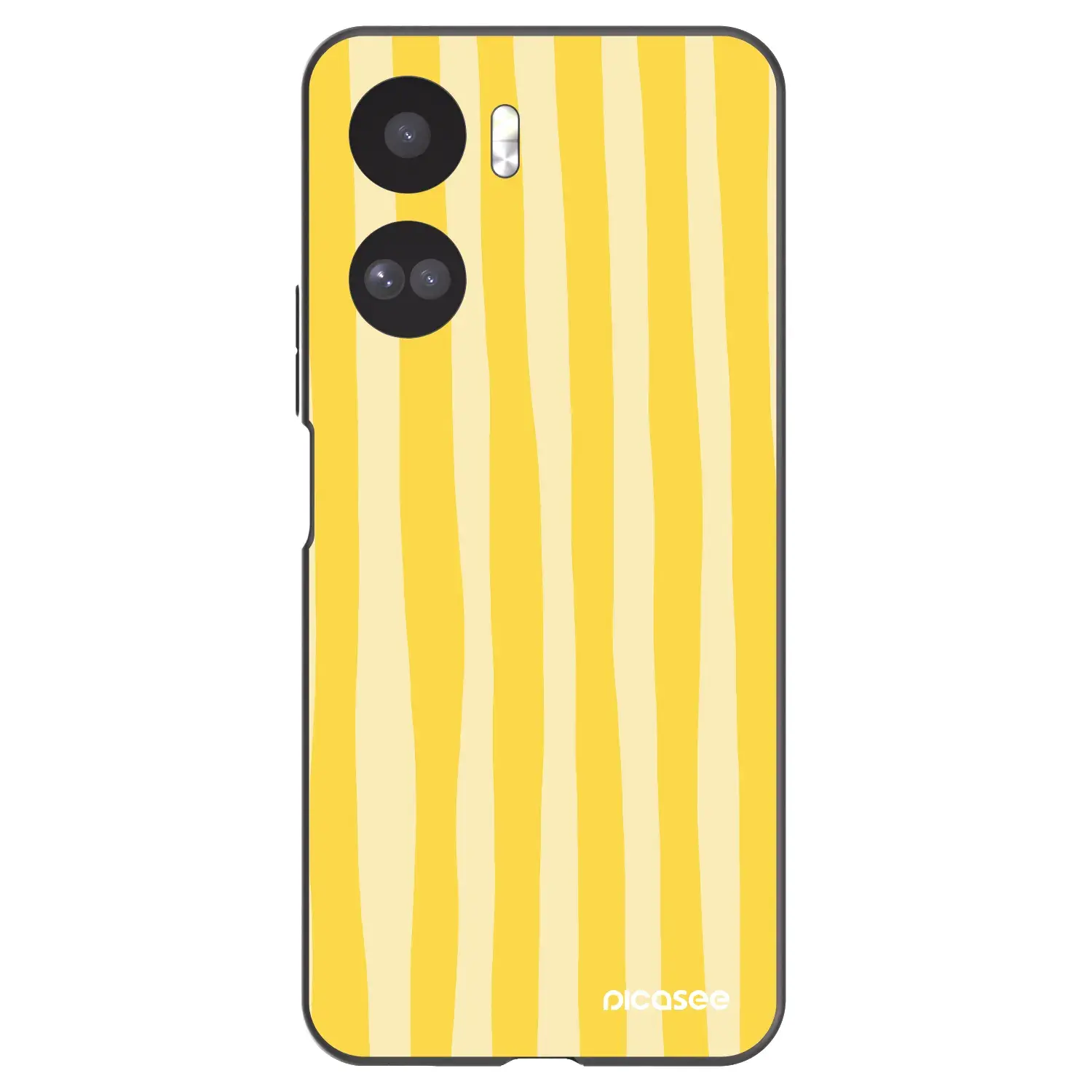 Silikonový černý obal pro Honor 90 Lite 5G - Lines lemon