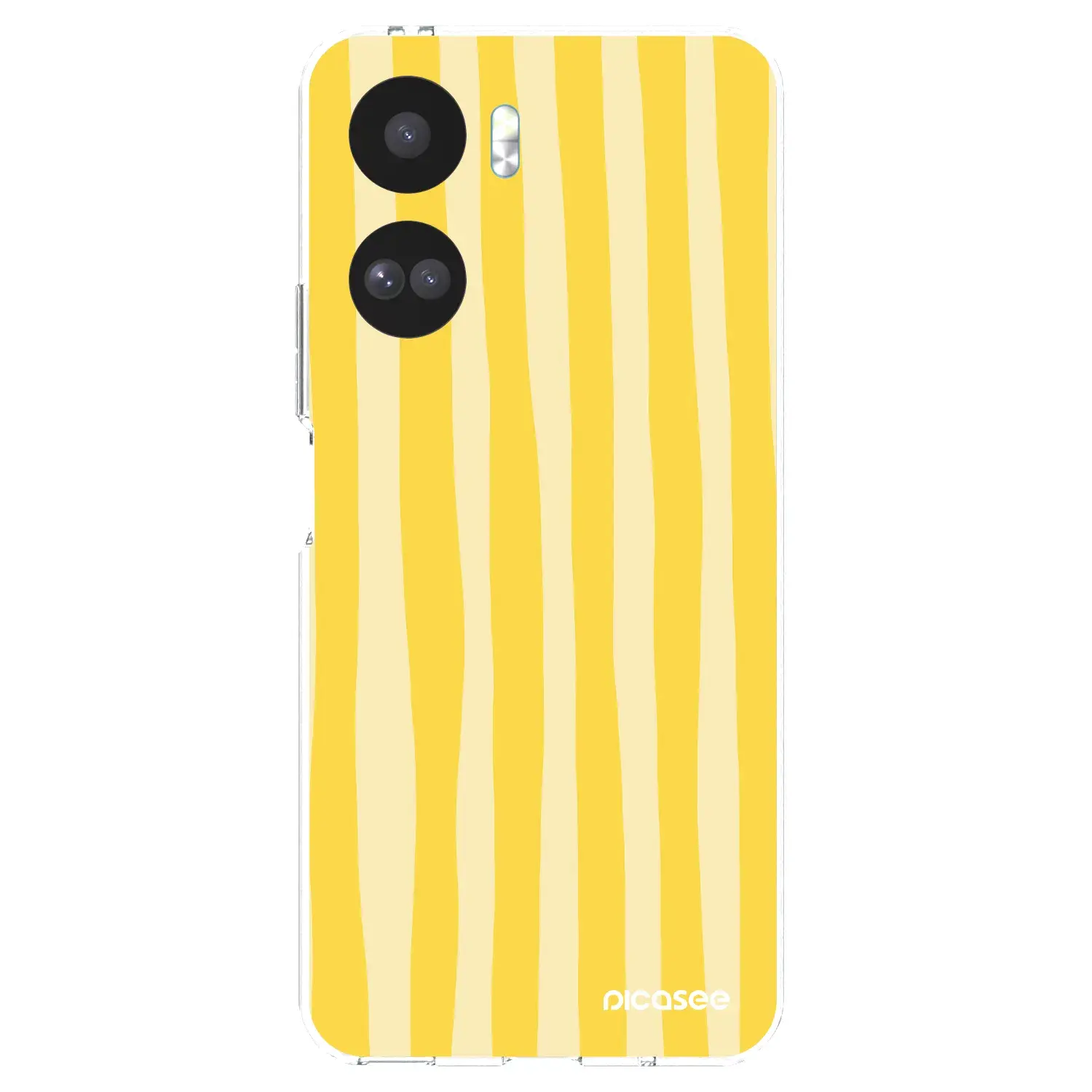 Silikonový průhledný obal pro Honor 90 Lite 5G - Lines lemon