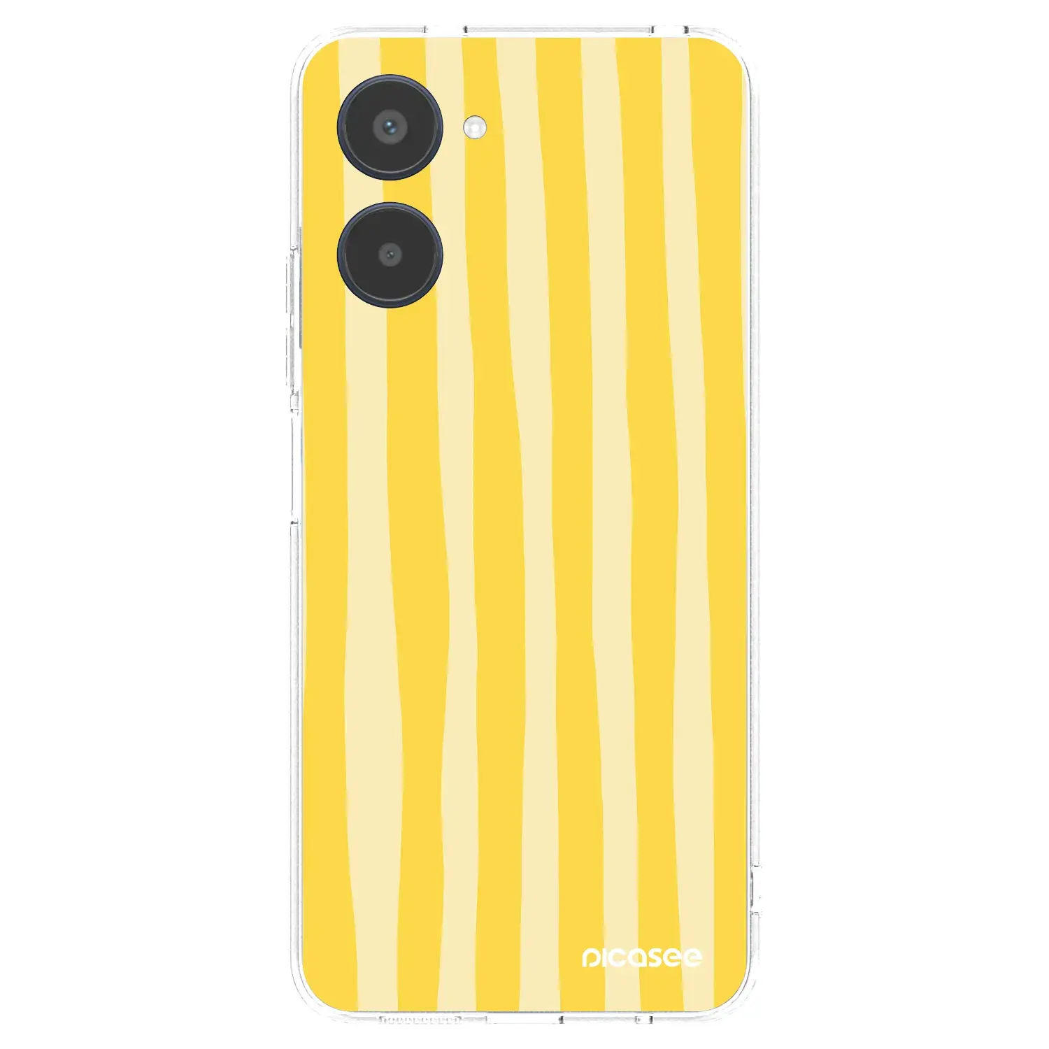 Silikonový průhledný obal pro Realme 10 4G - Lines lemon
