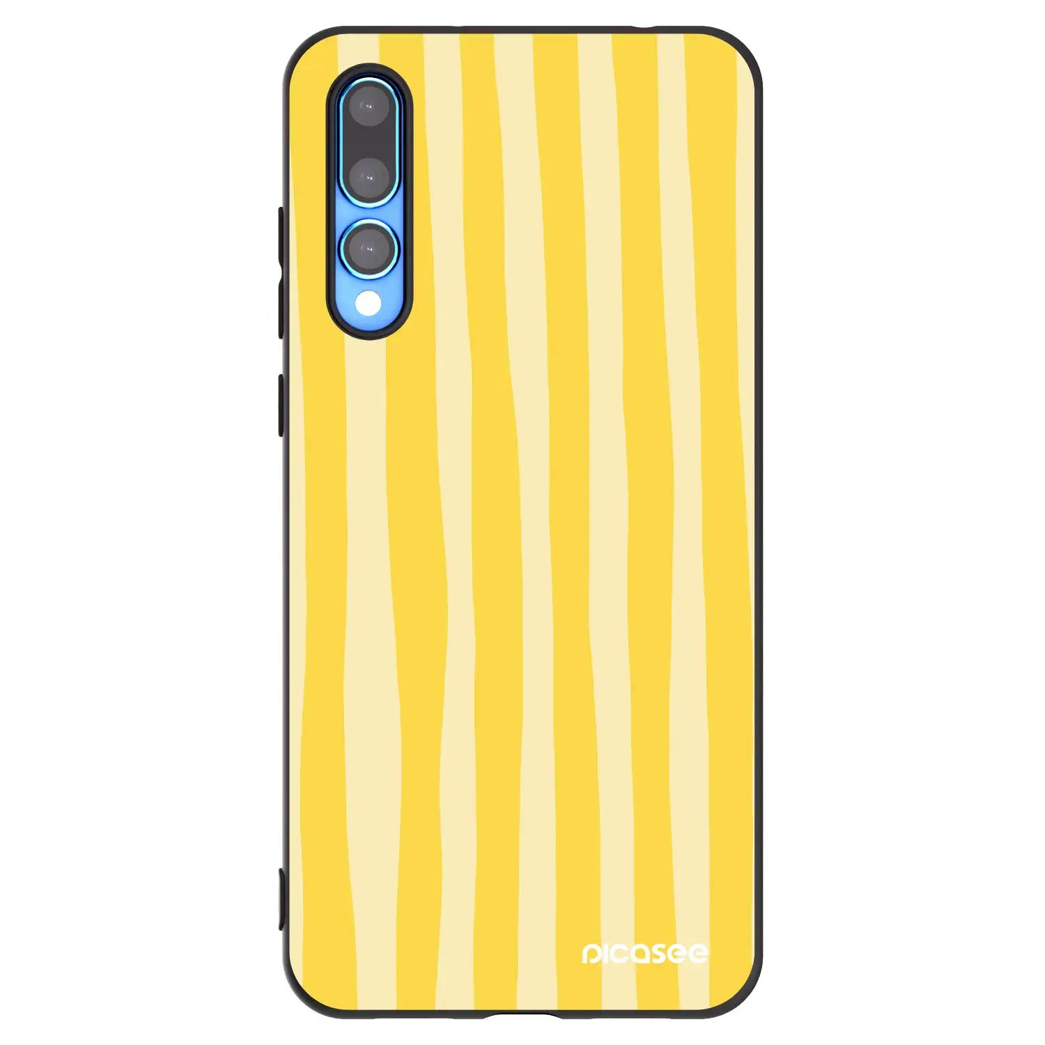 Silikonový černý obal pro Huawei P20 Pro - Lines lemon