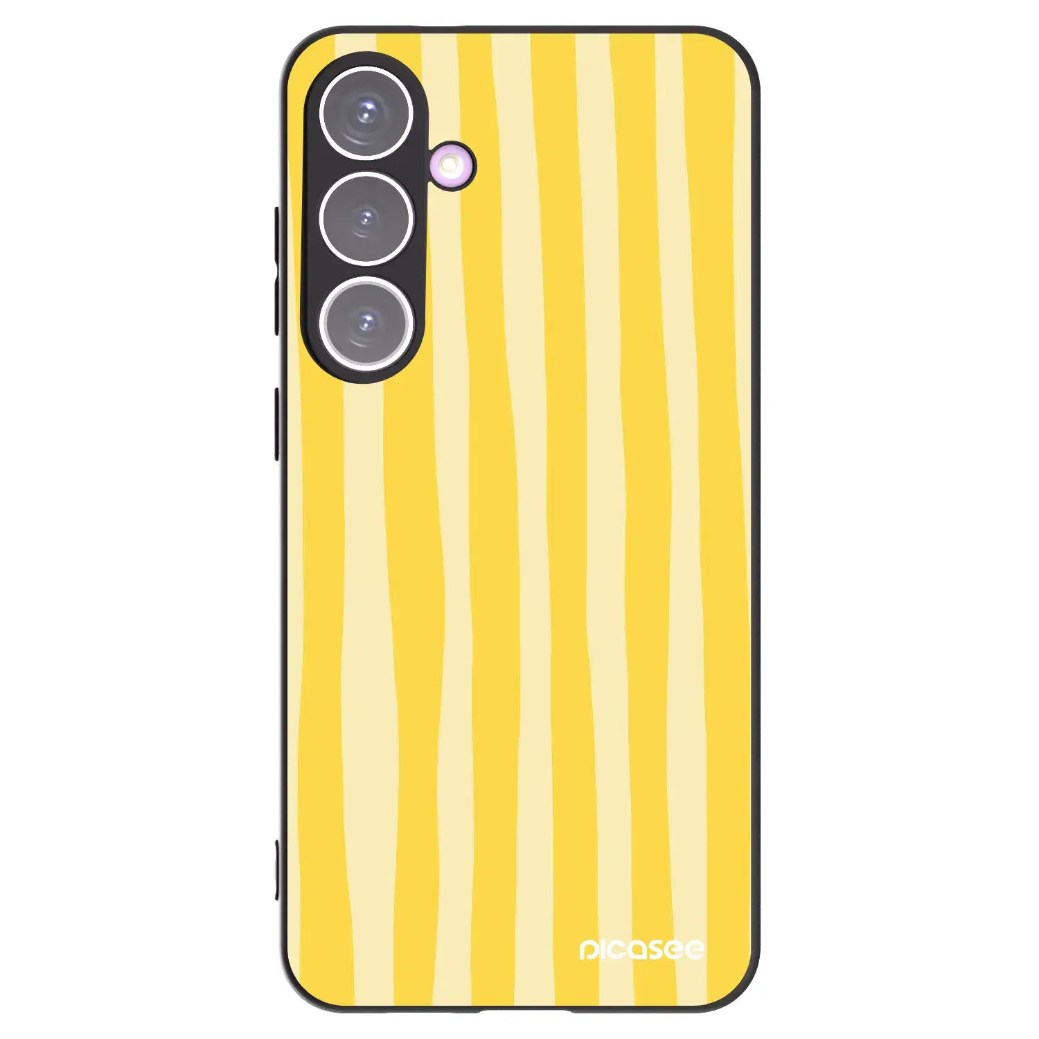 Silikonový černý obal pro Samsung Galaxy S24+ S926B 5G - Lines lemon