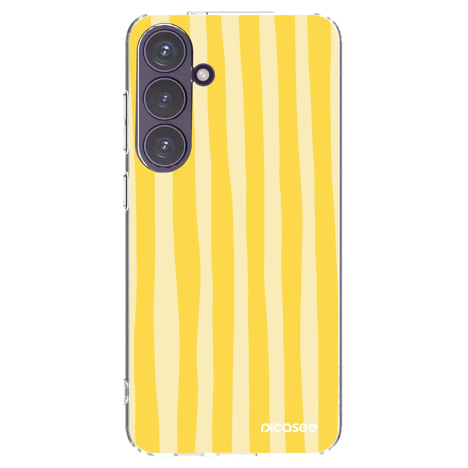 Silikonový průhledný obal pro Samsung Galaxy S24+ S926B 5G - Lines lemon