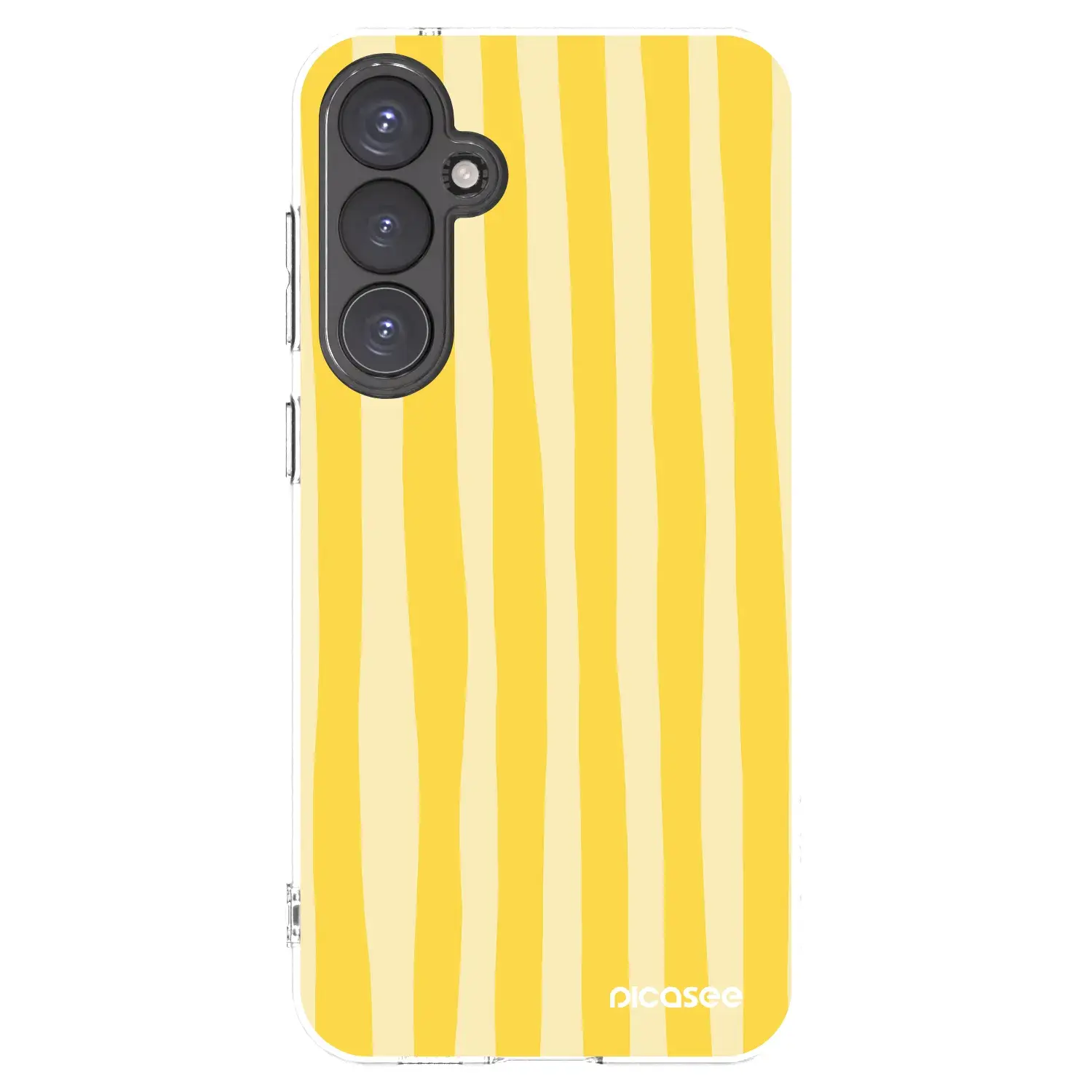 Silikonový průhledný obal pro Samsung Galaxy S23 FE S711B - Lines lemon