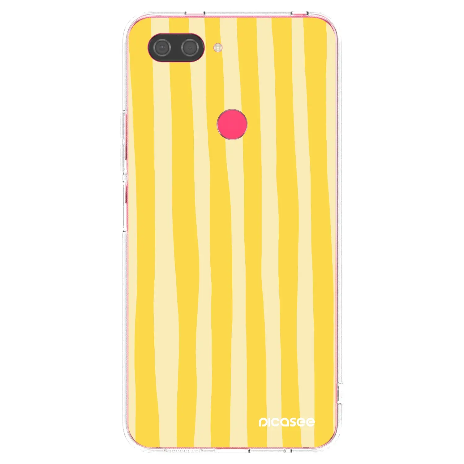 Silikonový průhledný obal pro Xiaomi Mi 8 Lite - Lines lemon