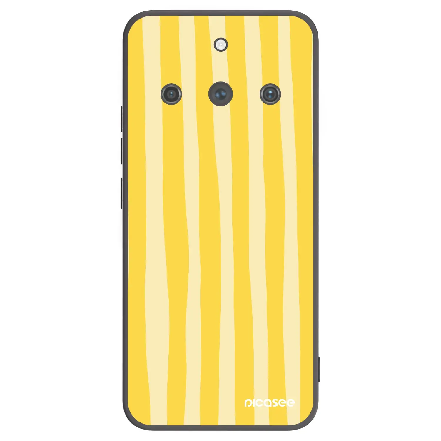 Silikonový černý obal pro Realme 11 Pro+ - Lines lemon