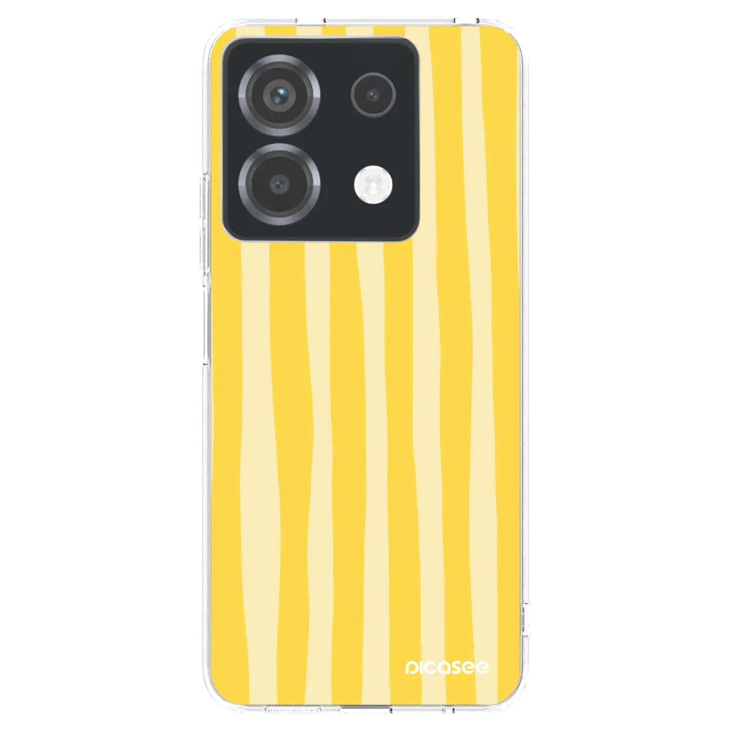 Silikonový průhledný obal pro Xiaomi Poco X6 - Lines lemon
