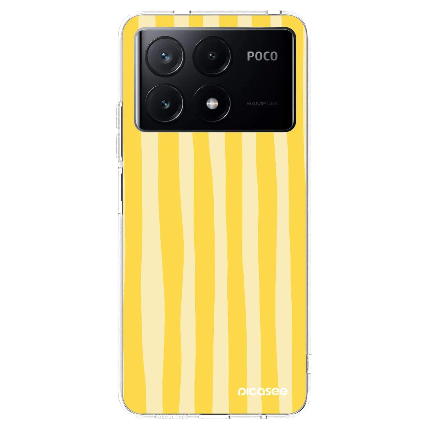 Silikonový průhledný obal pro Xiaomi Poco X6 Pro - Lines lemon