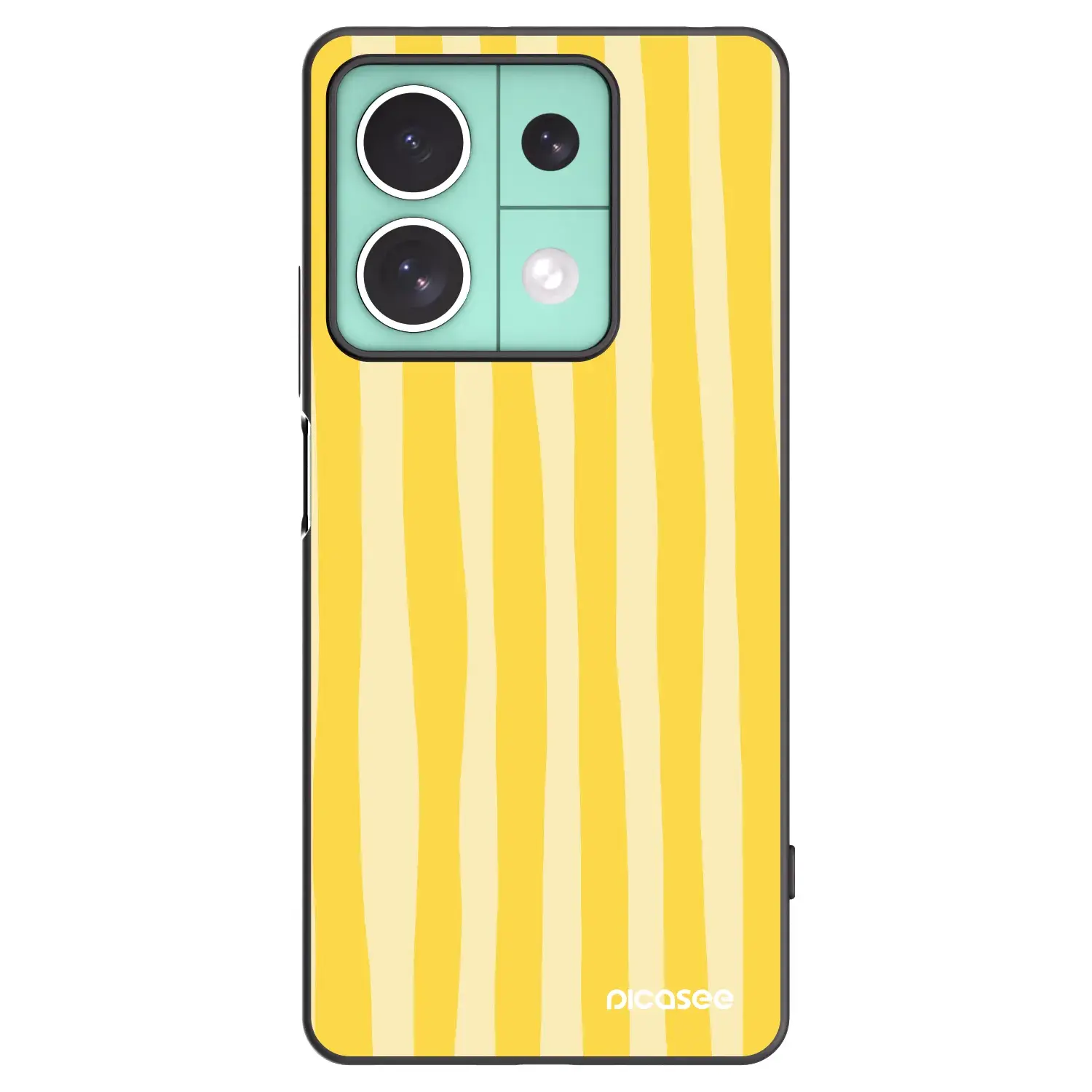 Silikonový černý obal pro Xiaomi Redmi Note 13 5G - Lines lemon