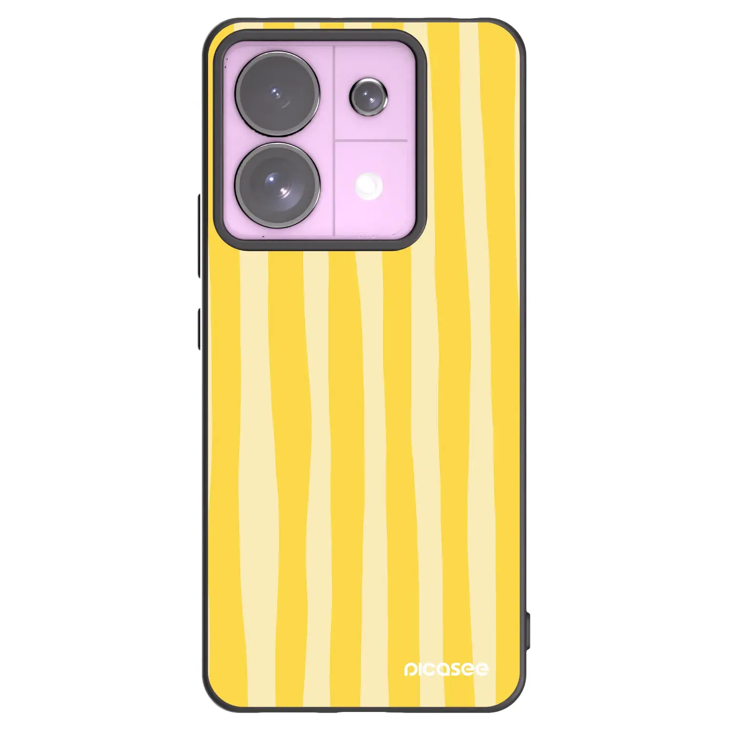 Silikonový černý obal pro Xiaomi Redmi Note 13 Pro 5G - Lines lemon