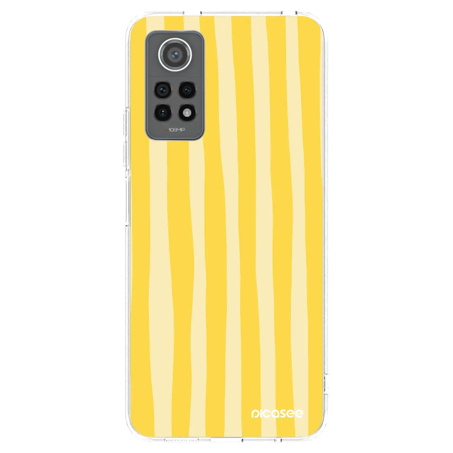 Silikonový průhledný obal pro Xiaomi Redmi Note 12 Pro 4G - Lines lemon