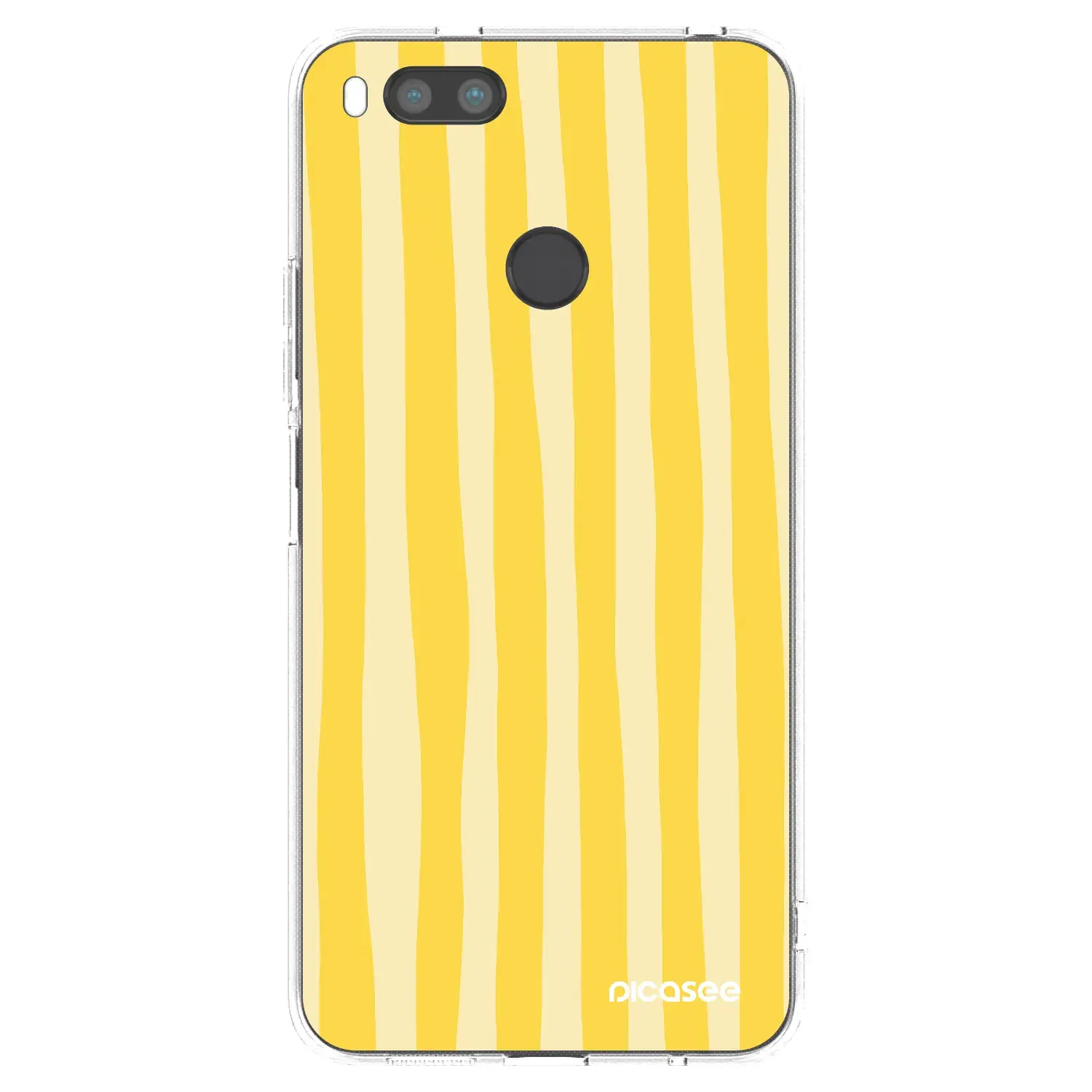 Silikonový průhledný obal pro Xiaomi Mi A1 Global - Lines lemon
