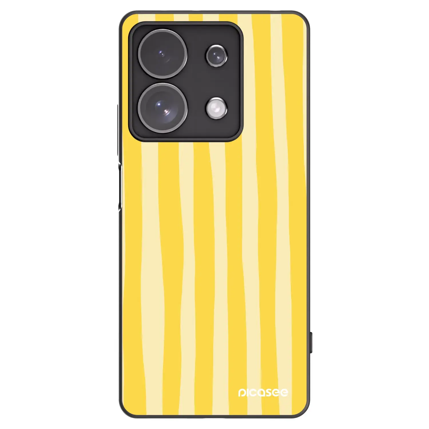 Silikonový černý obal pro Xiaomi Redmi Note 13 Pro 4G - Lines lemon