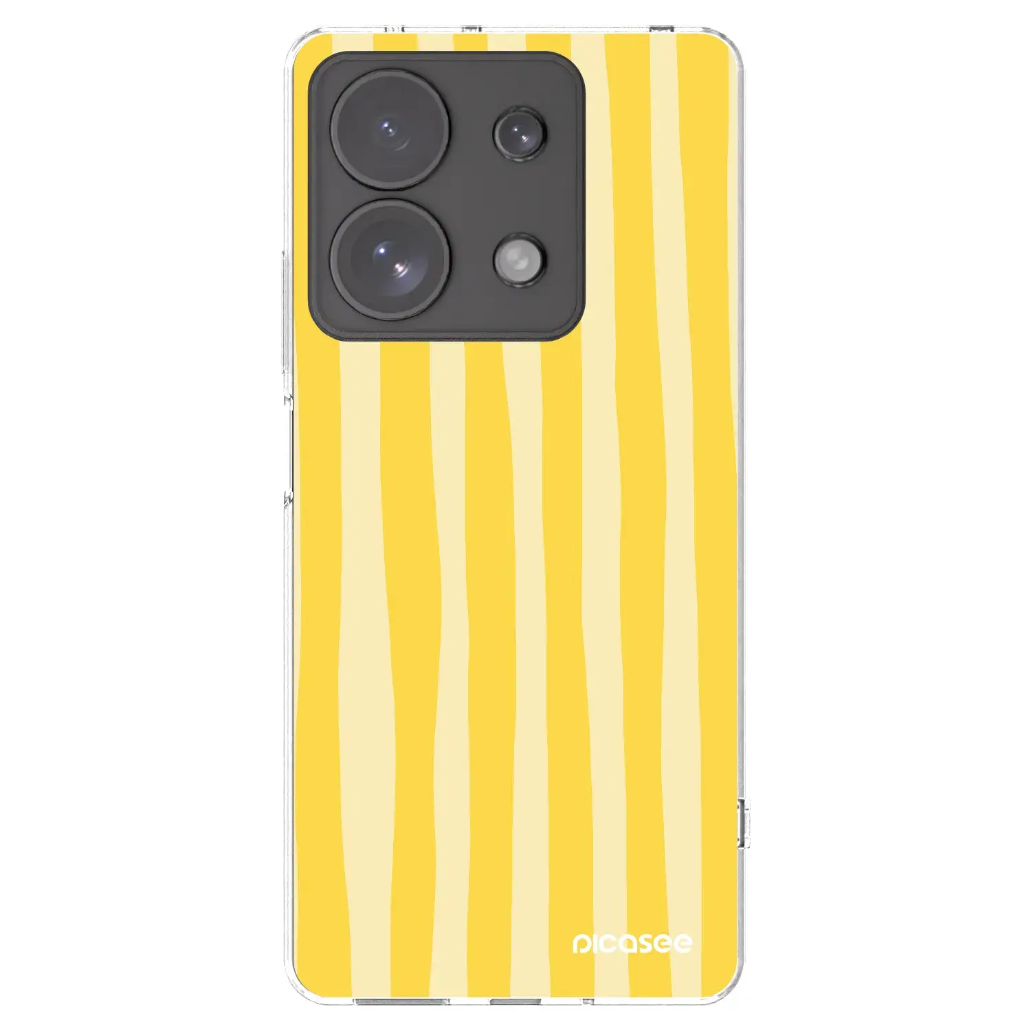 Silikonový průhledný obal pro Xiaomi Redmi Note 13 Pro 4G - Lines lemon