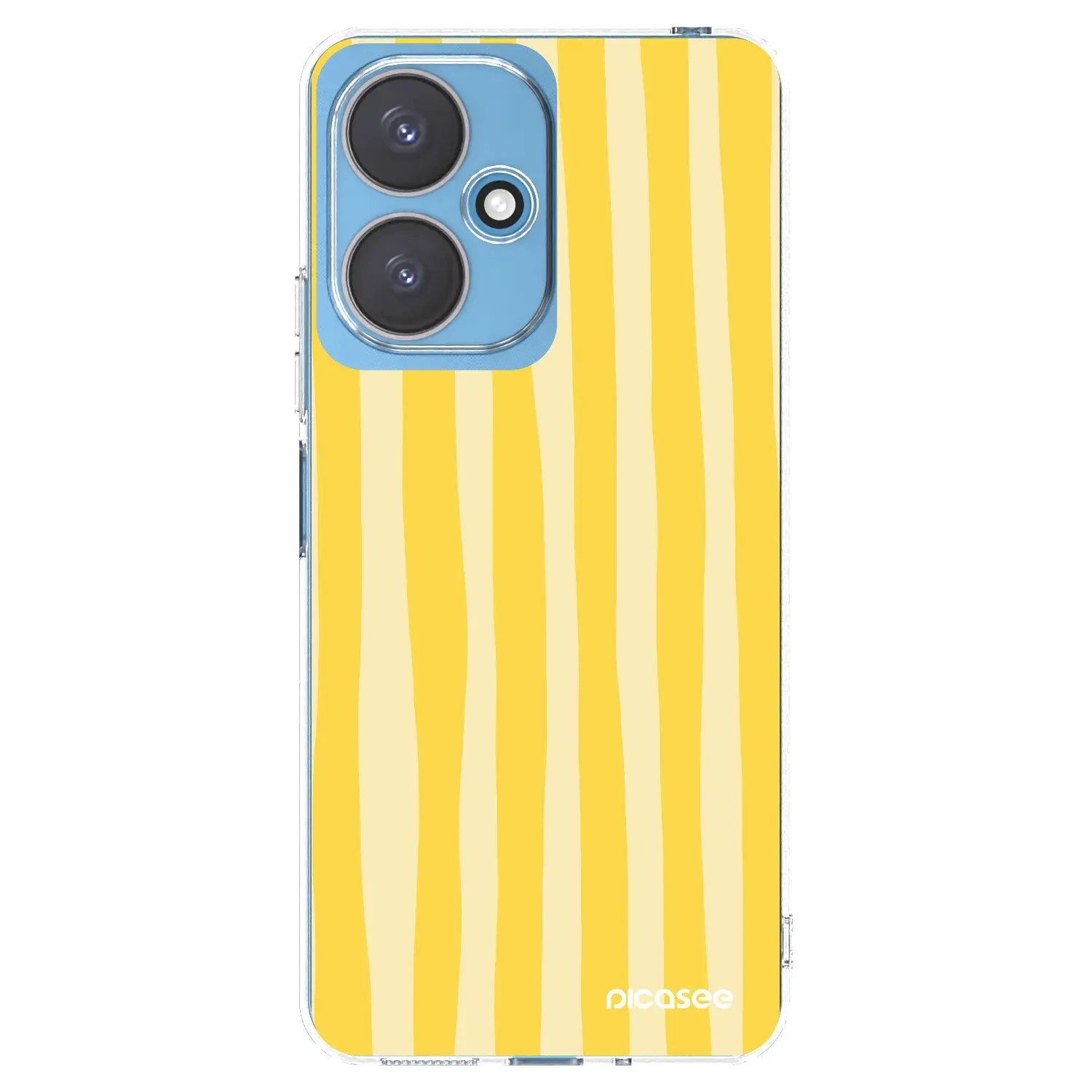 Silikonový průhledný obal pro Xiaomi Redmi 13C 5G - Lines lemon