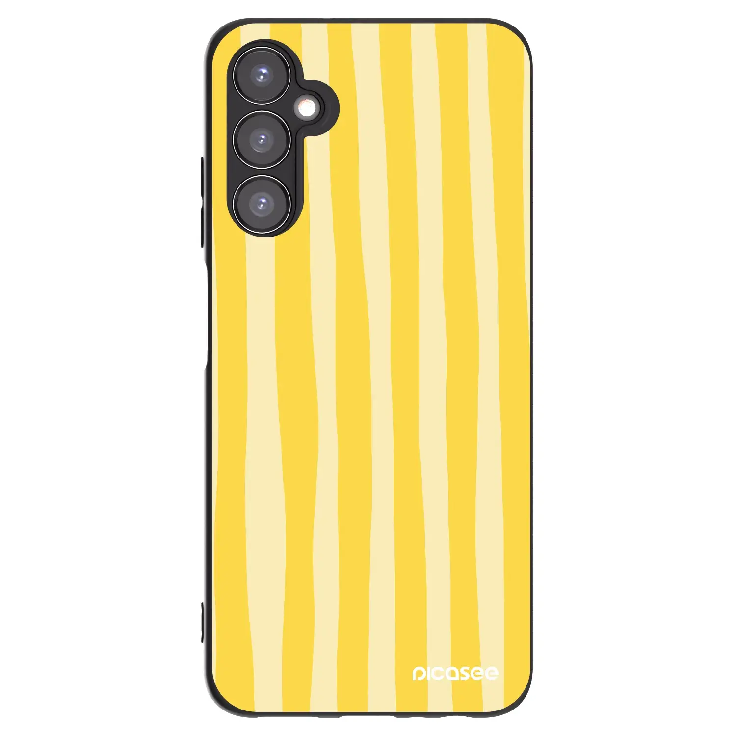Silikonový černý obal pro Samsung Galaxy A05s A057G - Lines lemon