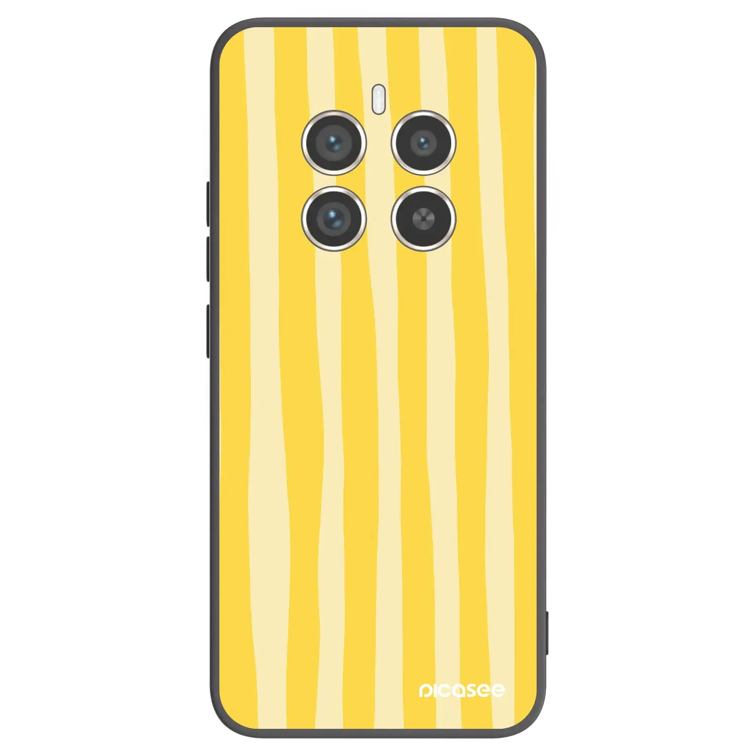 Silikonový černý obal pro Realme 12 Pro 5G - Lines lemon