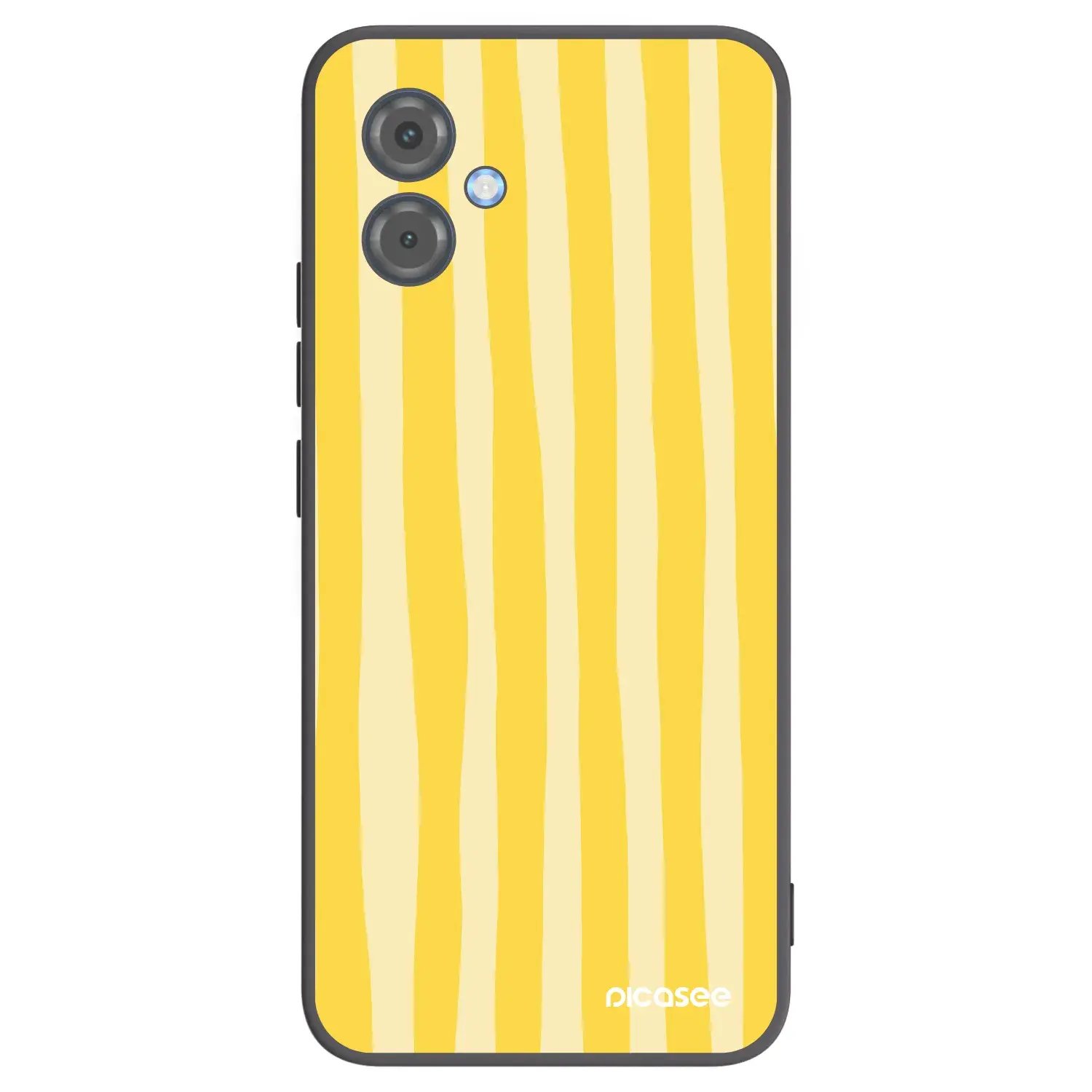 Silikonový černý obal pro Motorola Moto G14 - Lines lemon