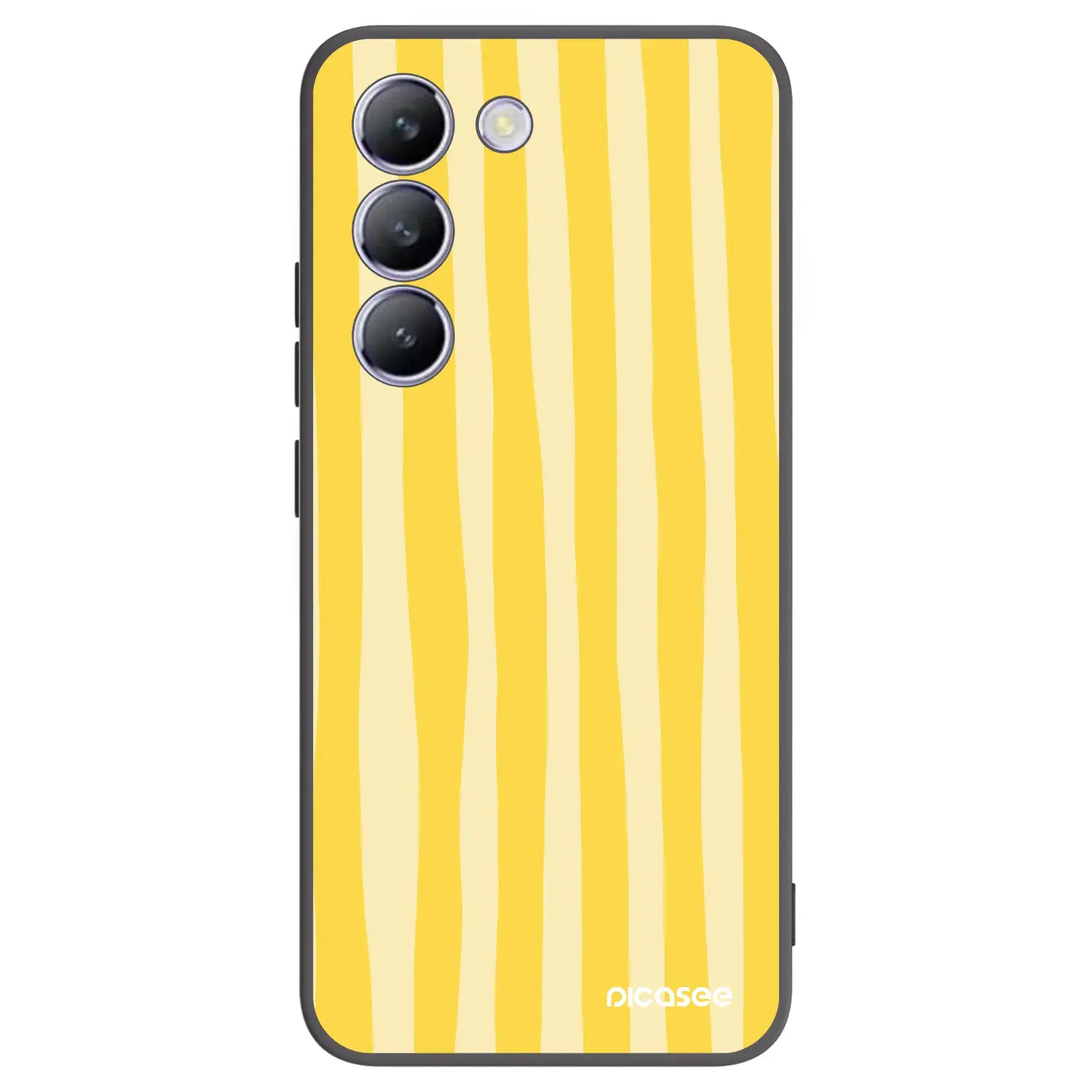 Silikonový černý obal pro Vivo V40 SE 5G - Lines lemon