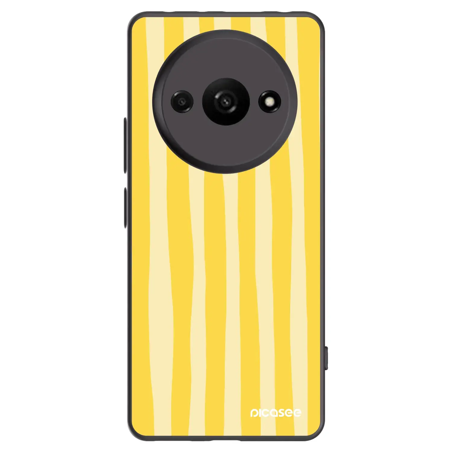 Silikonový černý obal pro Xiaomi Redmi A3 - Lines lemon
