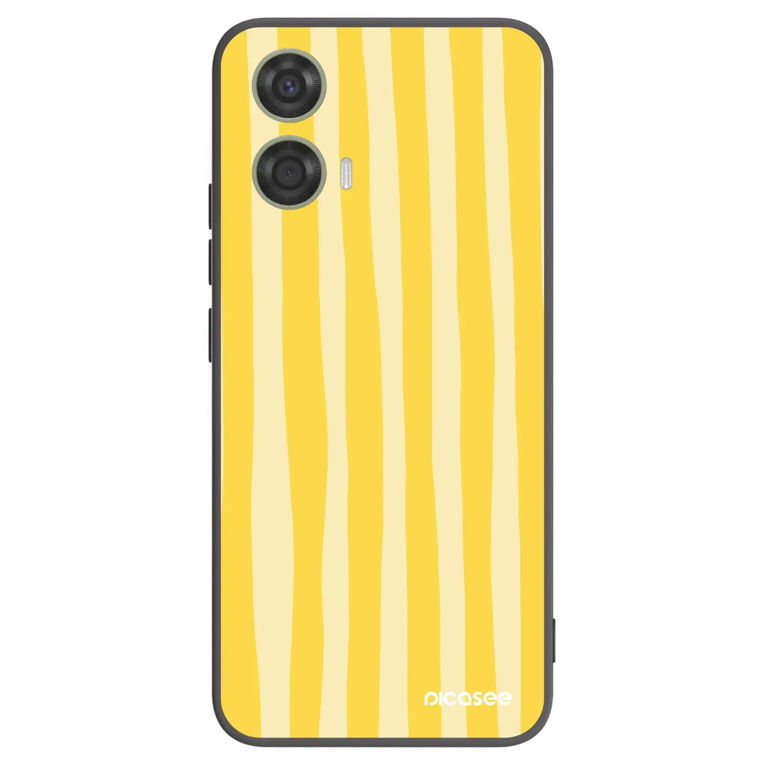 Silikonový černý obal pro Motorola Moto G24 - Lines lemon
