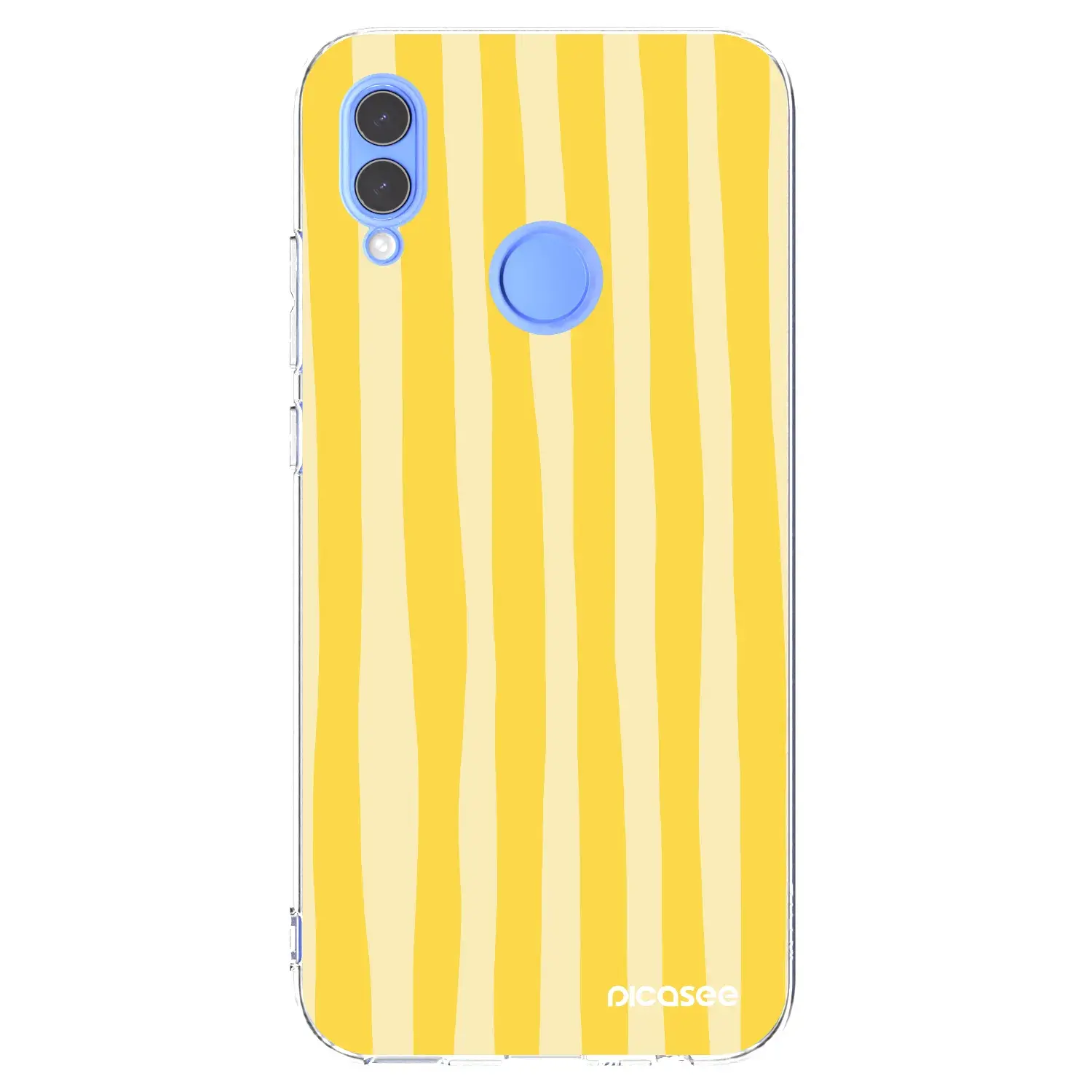 Silikonový průhledný obal pro Honor 10 Lite - Lines lemon