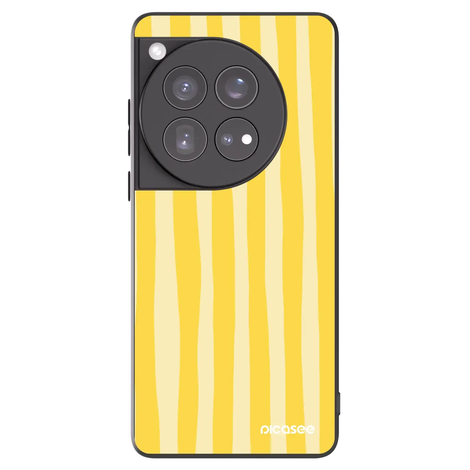 Silikonový černý obal pro OnePlus 12 5G - Lines lemon