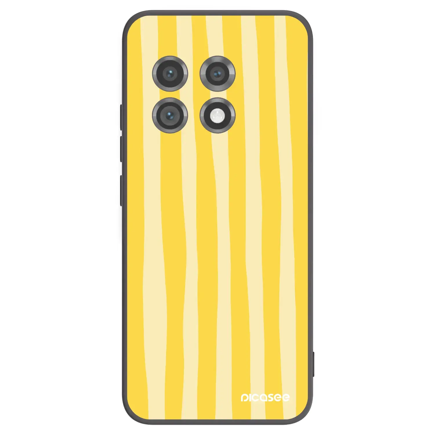 Silikonový černý obal pro OnePlus 11 5G - Lines lemon
