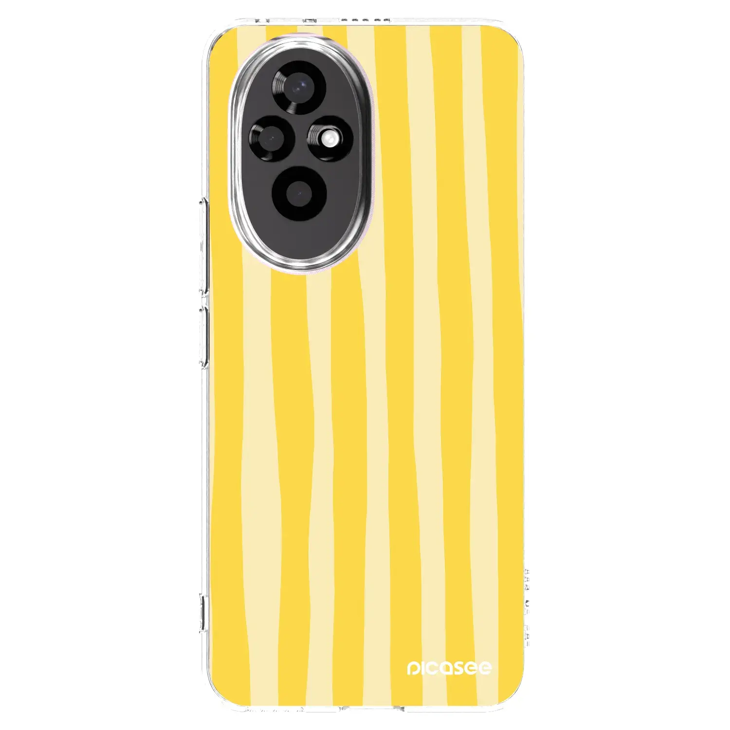 Silikonový průhledný obal pro Honor 200 Pro 5G - Lines lemon