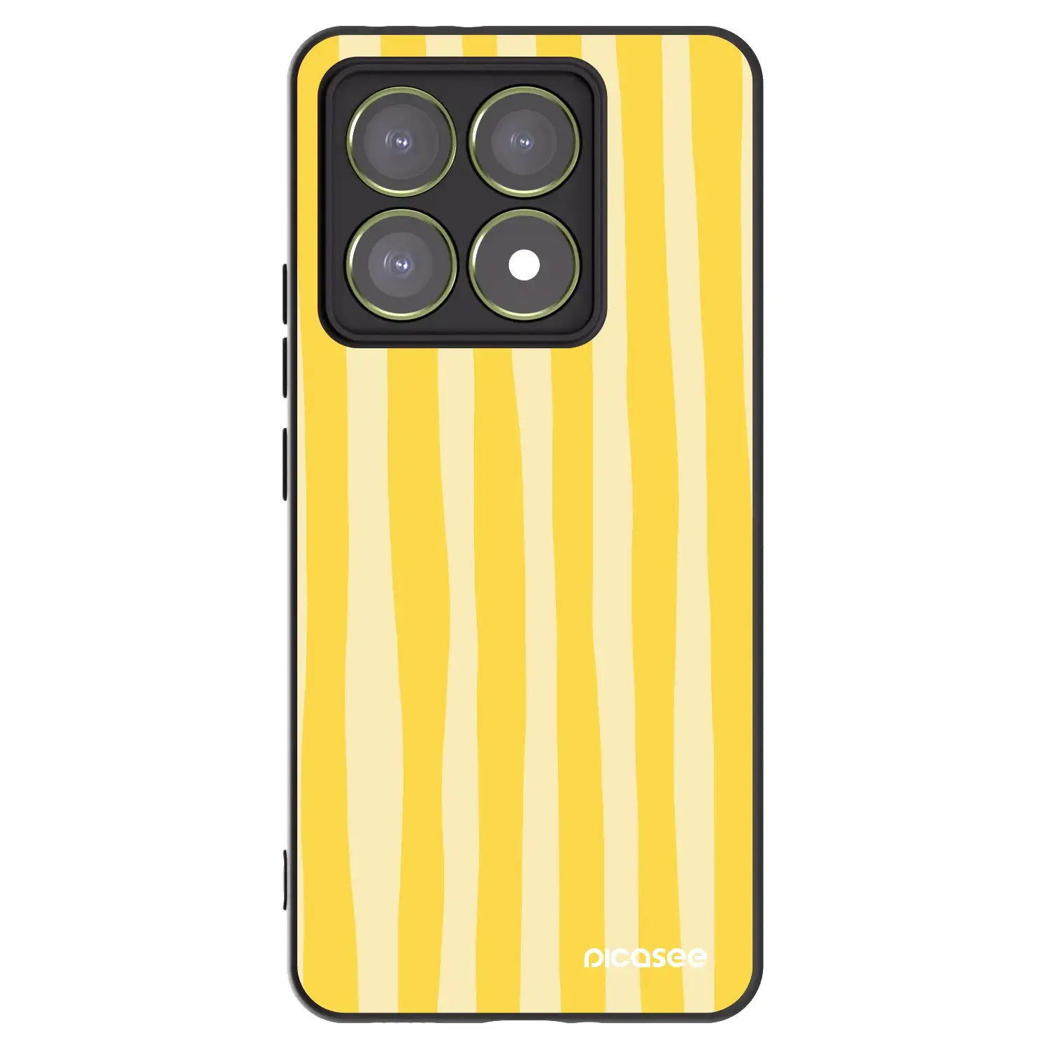 Silikonový černý obal pro Xiaomi 14T - Lines lemon